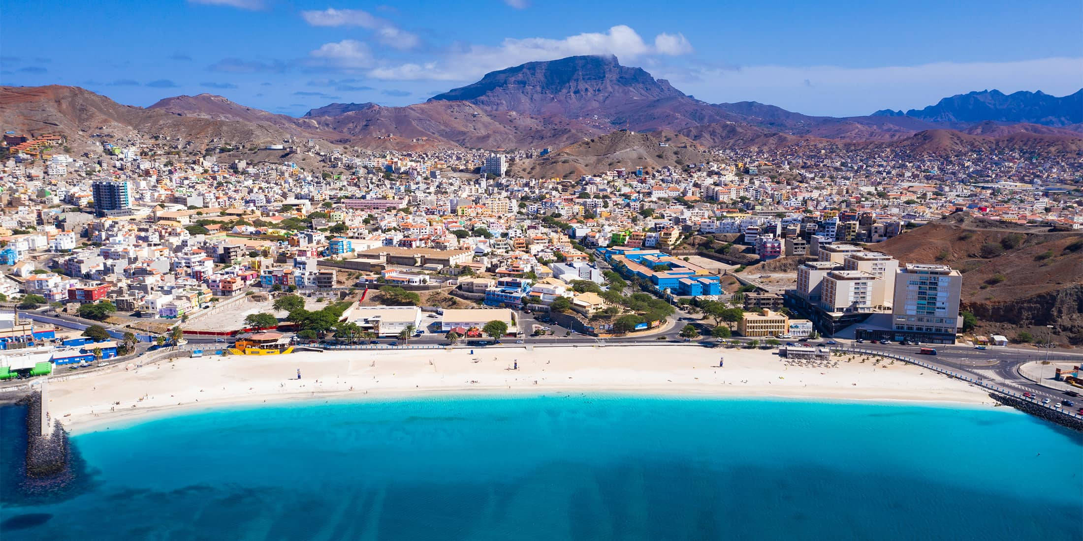 Napakagandang Skyline ng Cape Verde Wallpaper