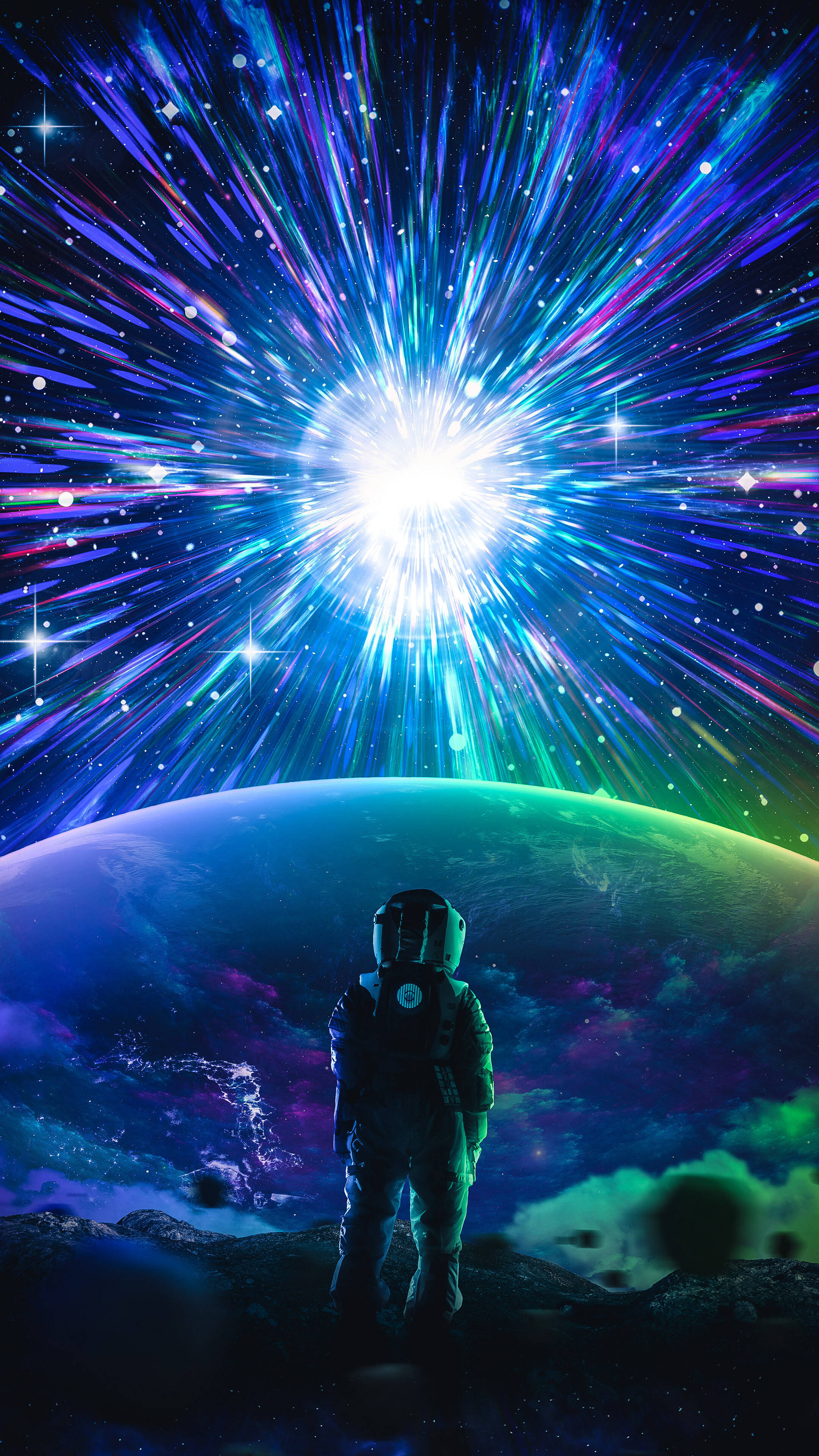 Napakagandang Tanawin sa Kalawakan 4K Telepono Wallpaper