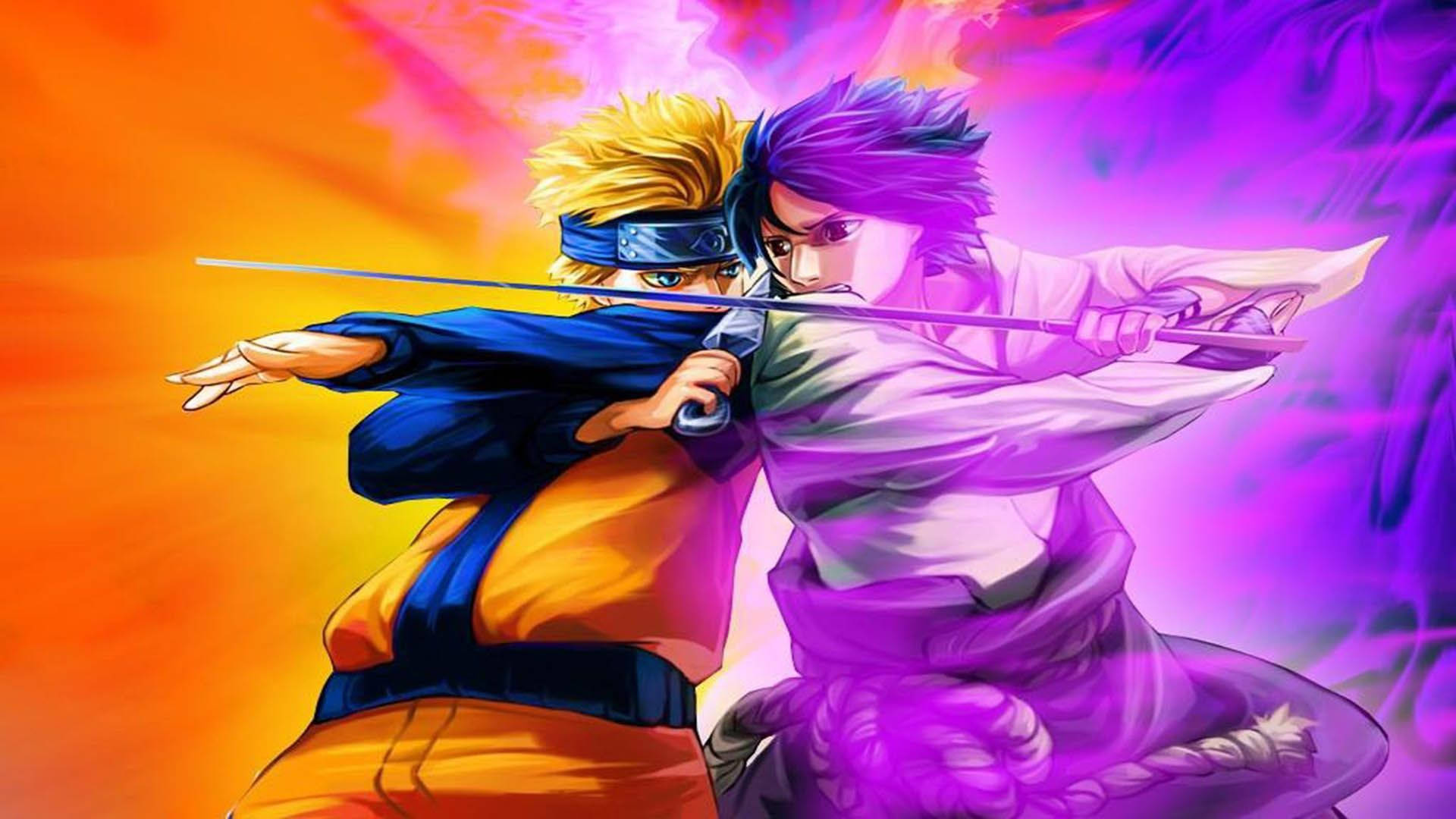 Naruto at ang Rogue Ninja na si Sasuke Wallpaper