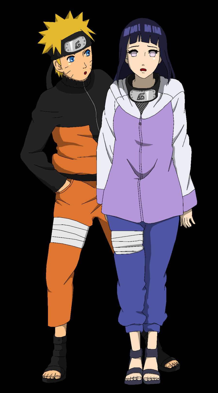 Naruto at Hinata Minimalist Wallpaper