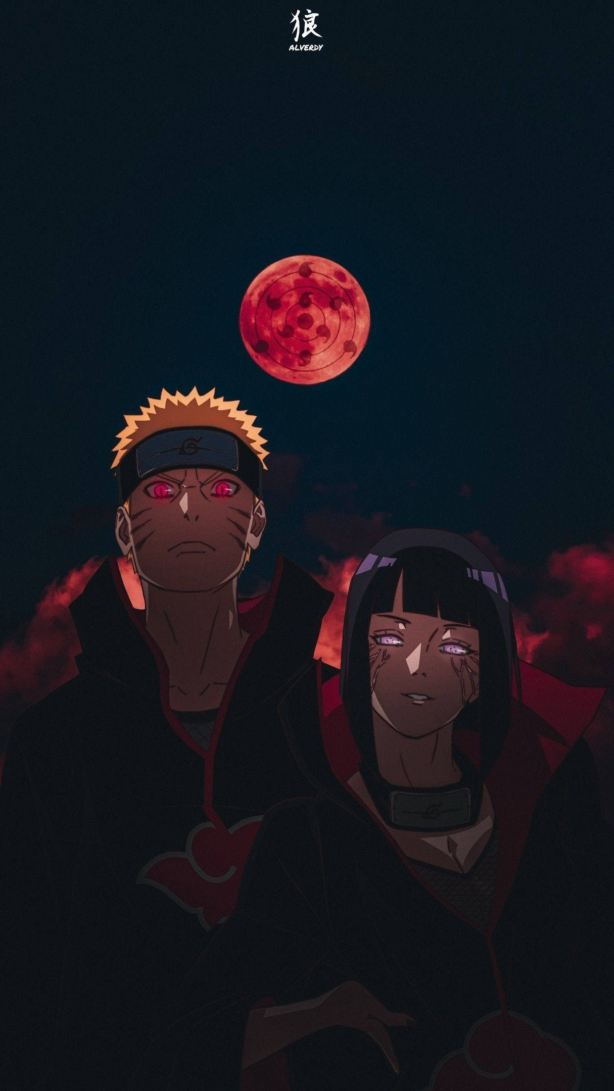 Naruto at Hinata sa ilalim ng Tsukuyomi Wallpaper