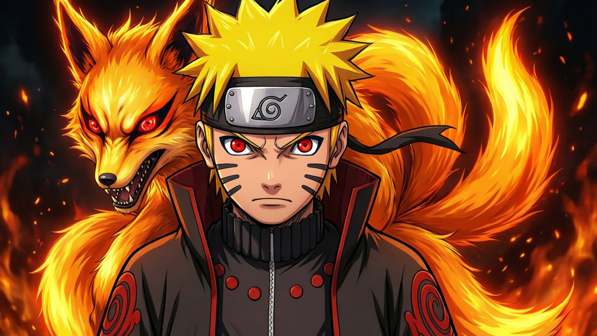 Naruto at Kurama na Magkasama Wallpaper