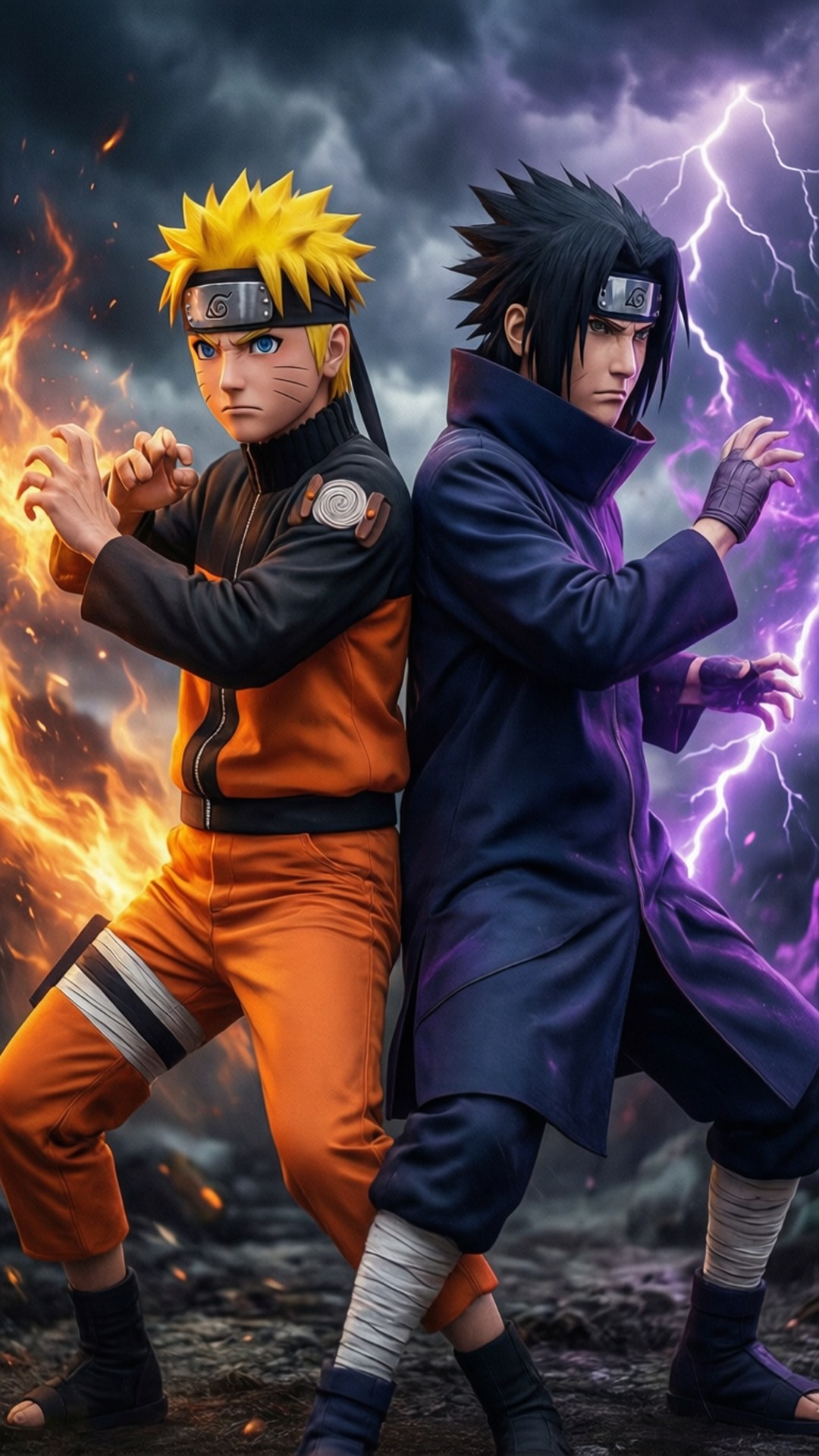Naruto at Sasuke Wallpaper