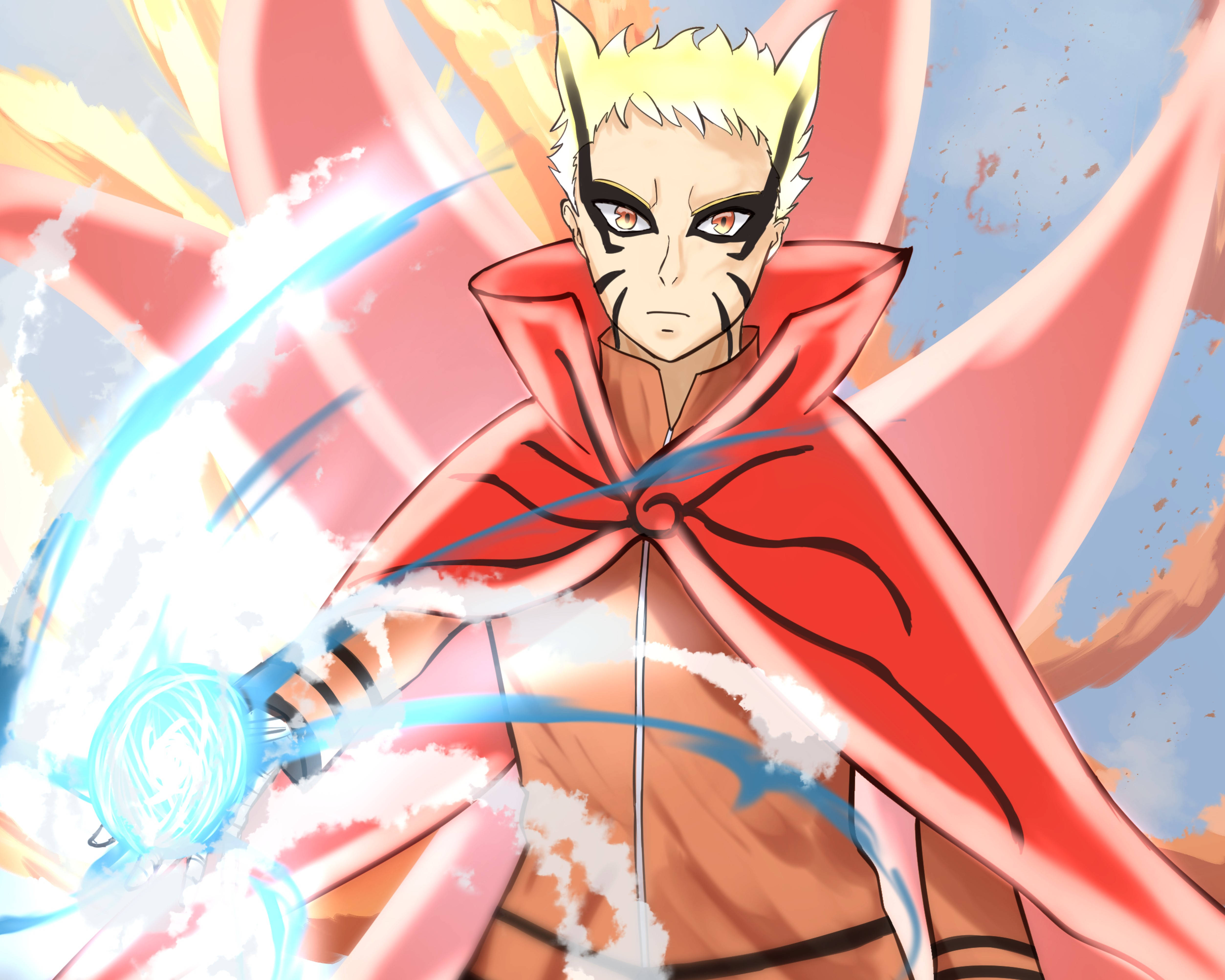 Naruto Baryon Mode Astig at Malamig na Tingin Wallpaper
