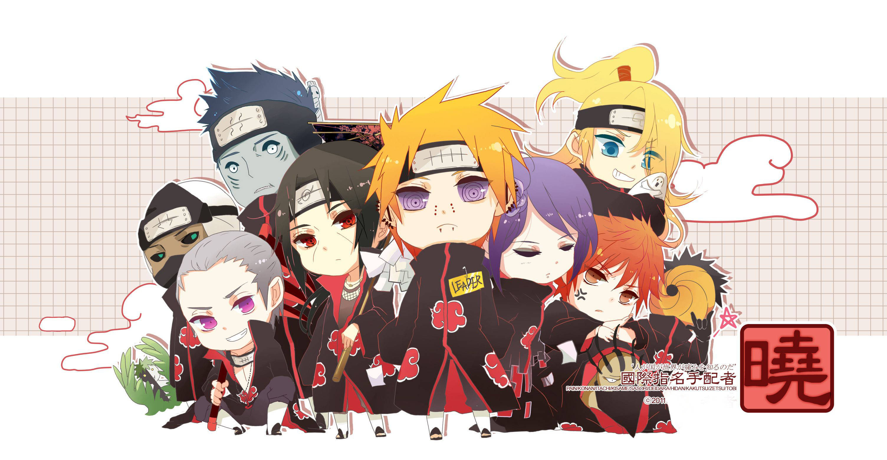 Naruto Chibi Akatsuki na Nakatutuwa Wallpaper