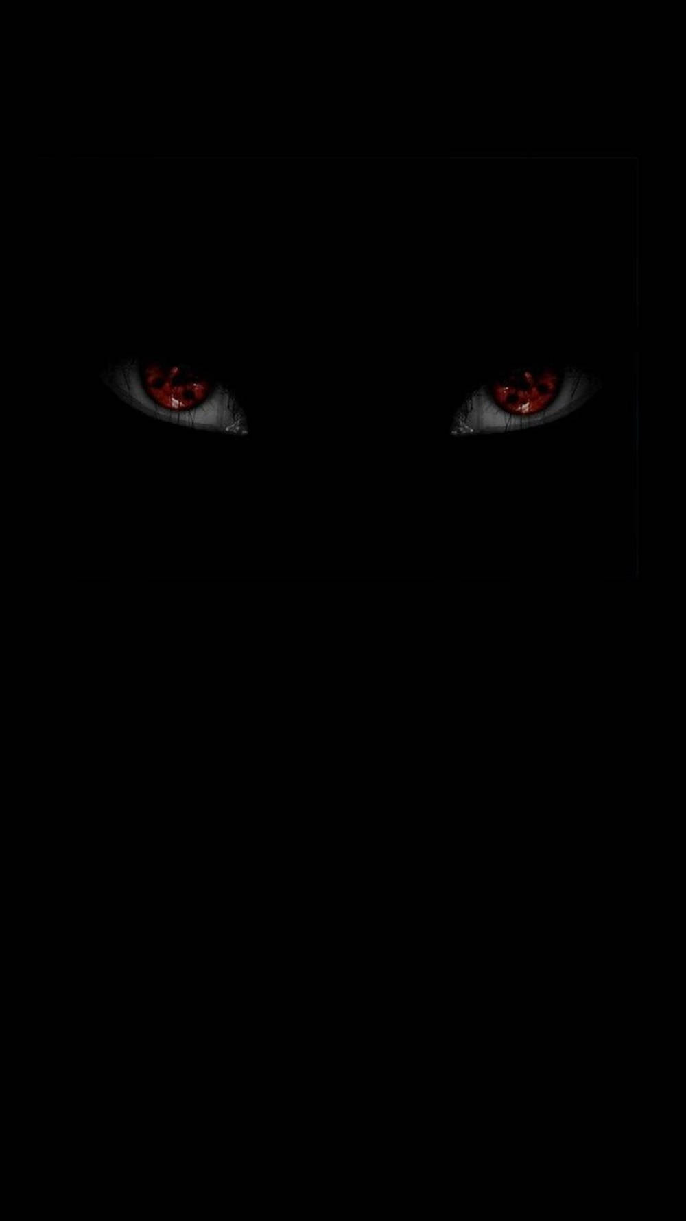Naruto Itim na Nakakatakot na Mga Mata ng Sharingan Wallpaper