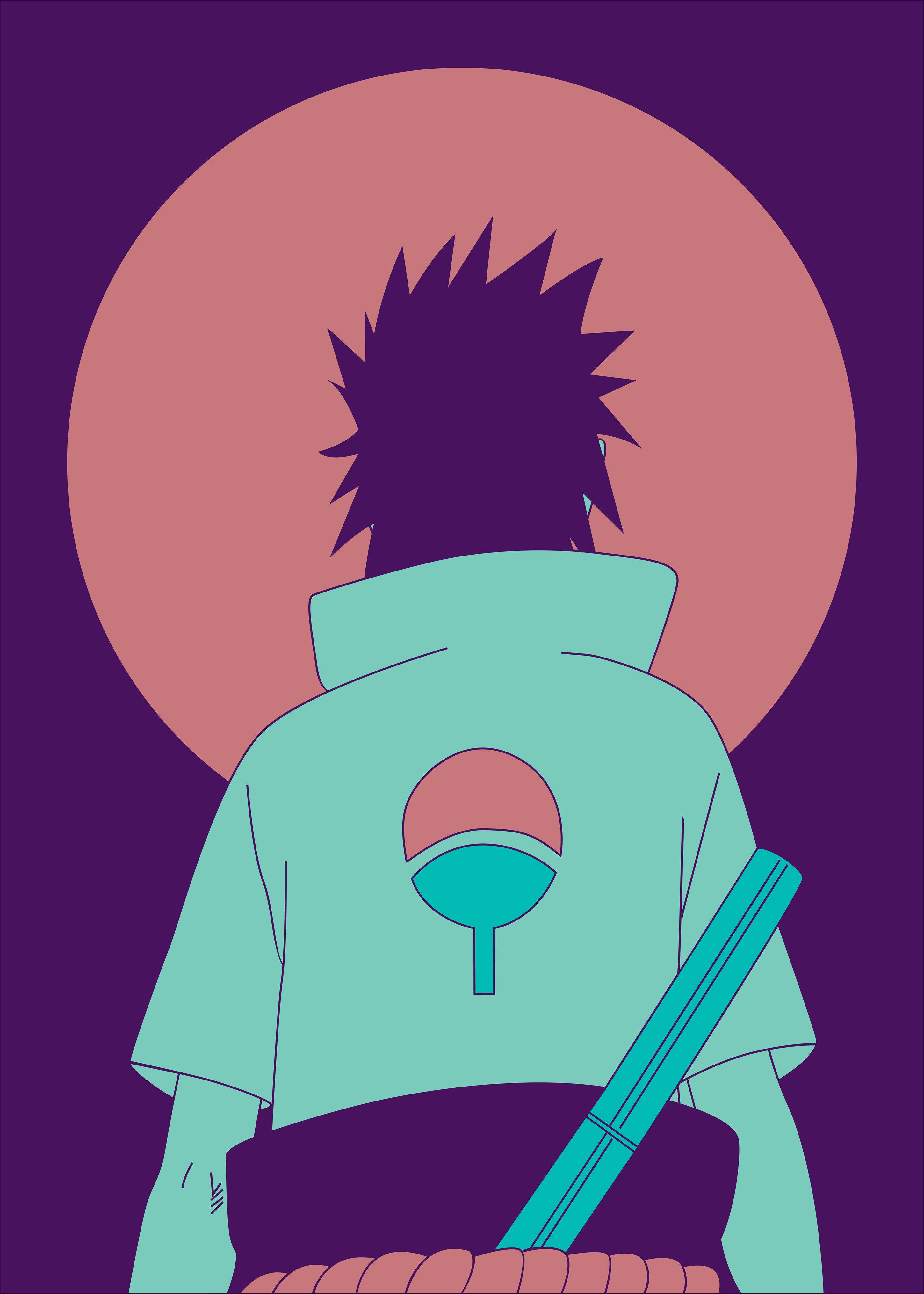 Naruto Poster Likod ni Sasuke Wallpaper