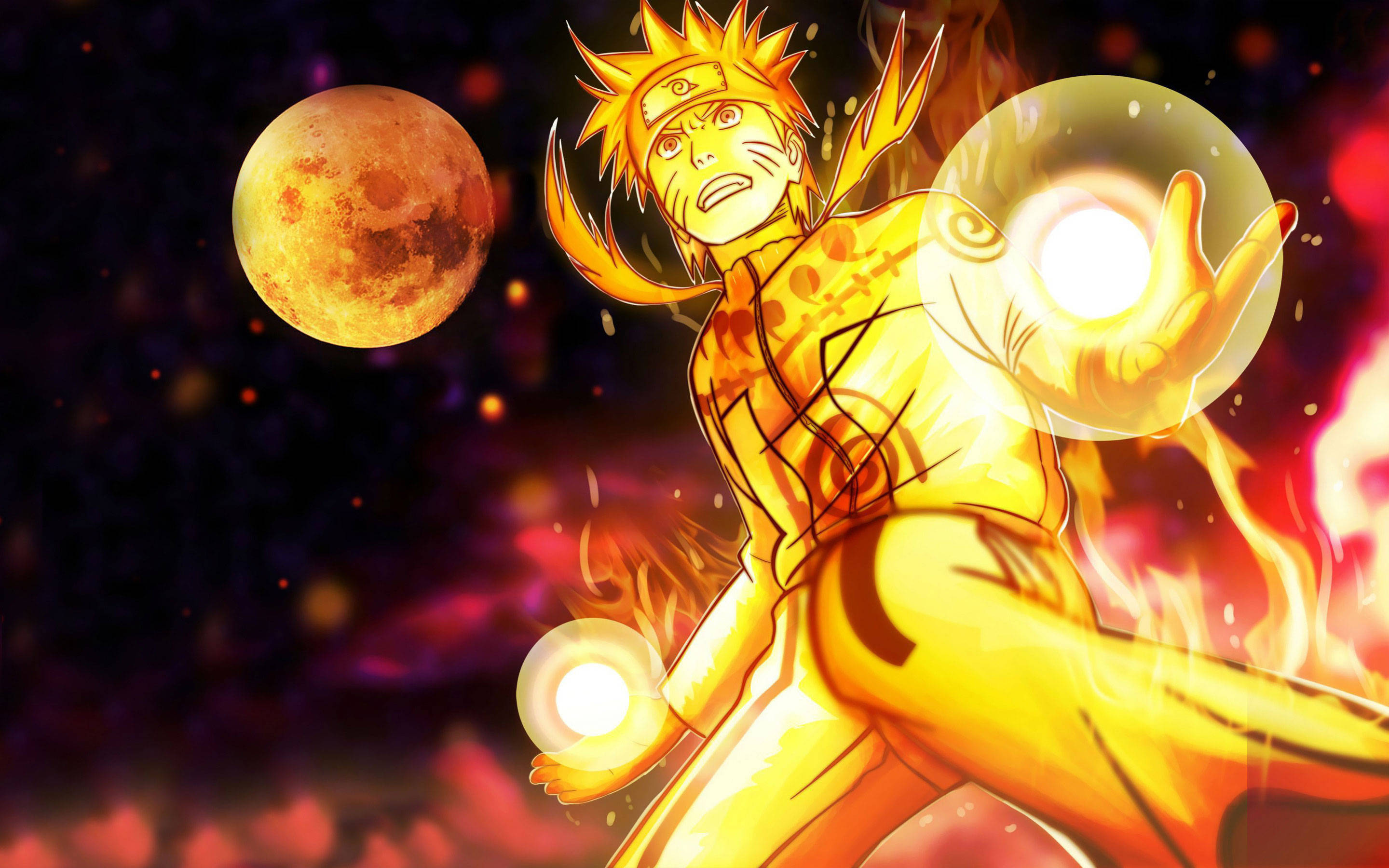 Naruto sa Chakra Mode iPad Wallpaper