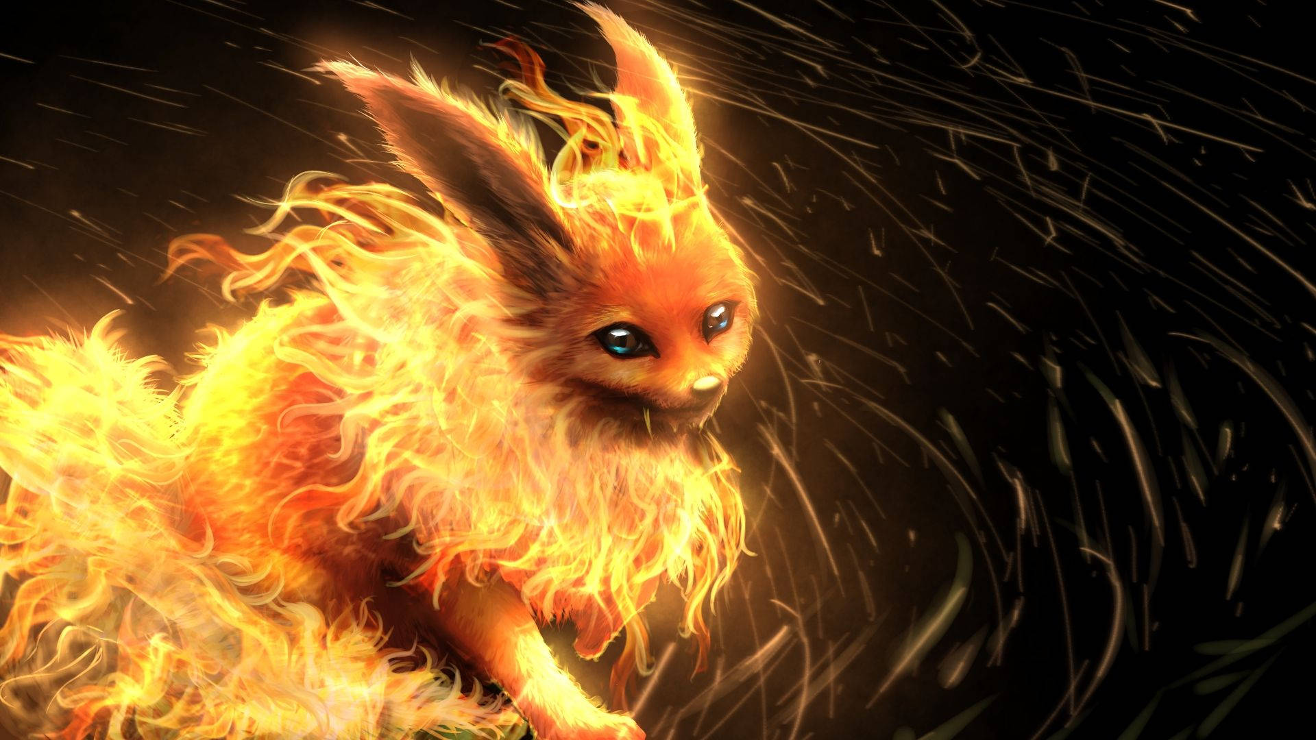 Nasisiyahan sa araw kasama si Flareon, ang Fire-Type na Pokemon. Wallpaper