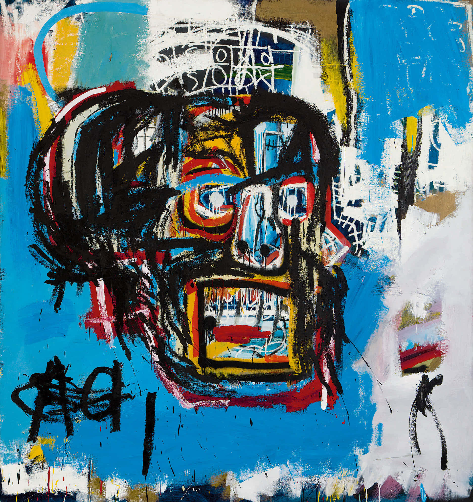 Natatanging at Makulay na Artwork ni Jean-Michel Basquiat Wallpaper
