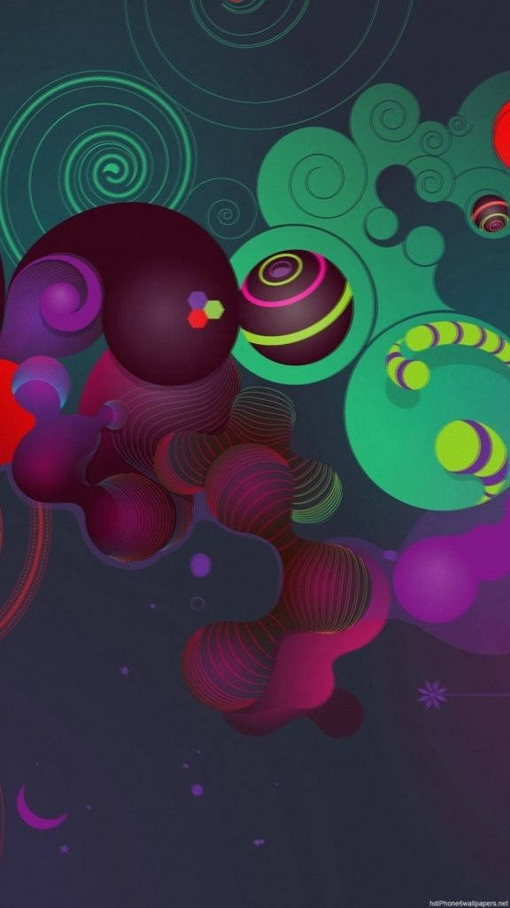 Natatanging Random Abstract na iPhone Wallpaper