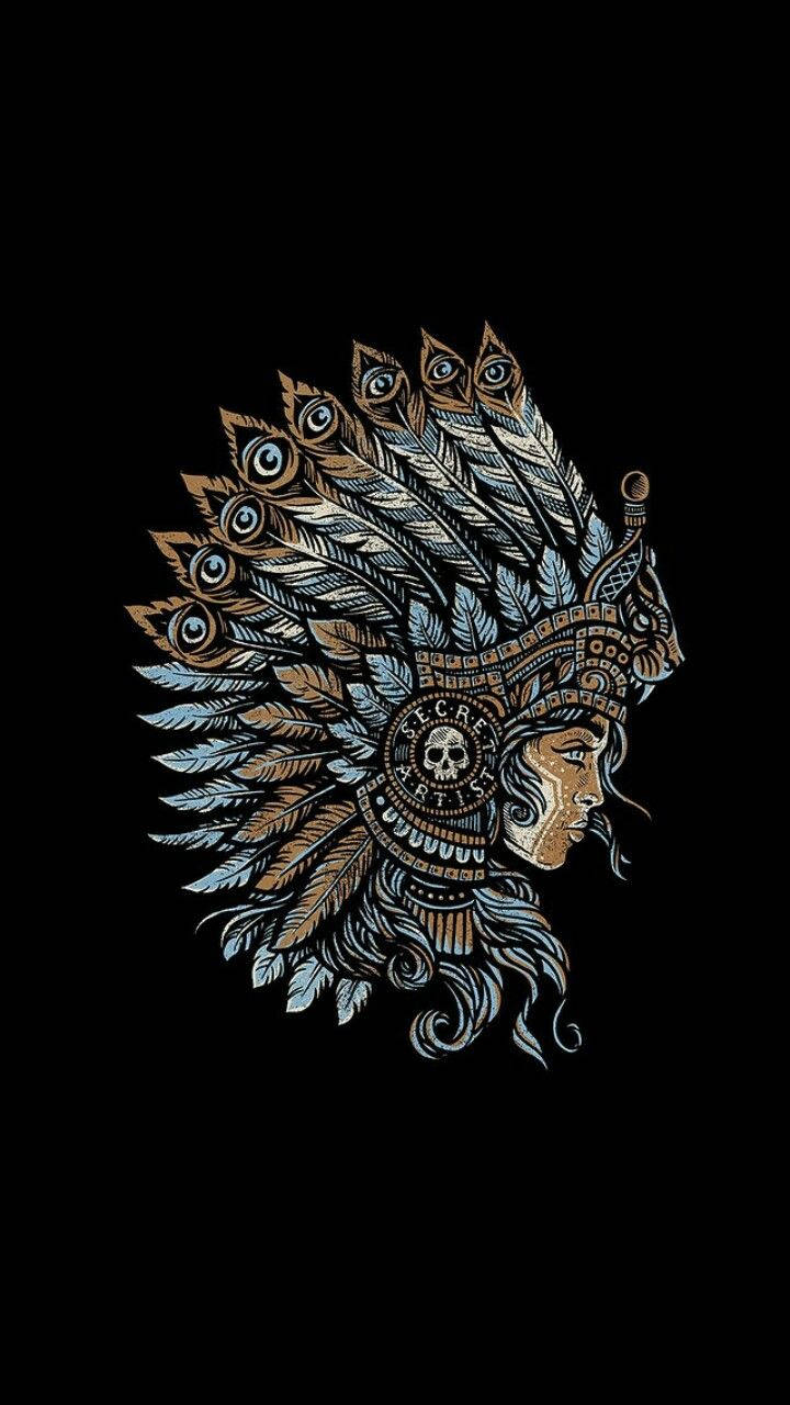 Native American na Babae na Nagpapahalaga sa Lakas at Kagandahan ng Kalikasan Wallpaper