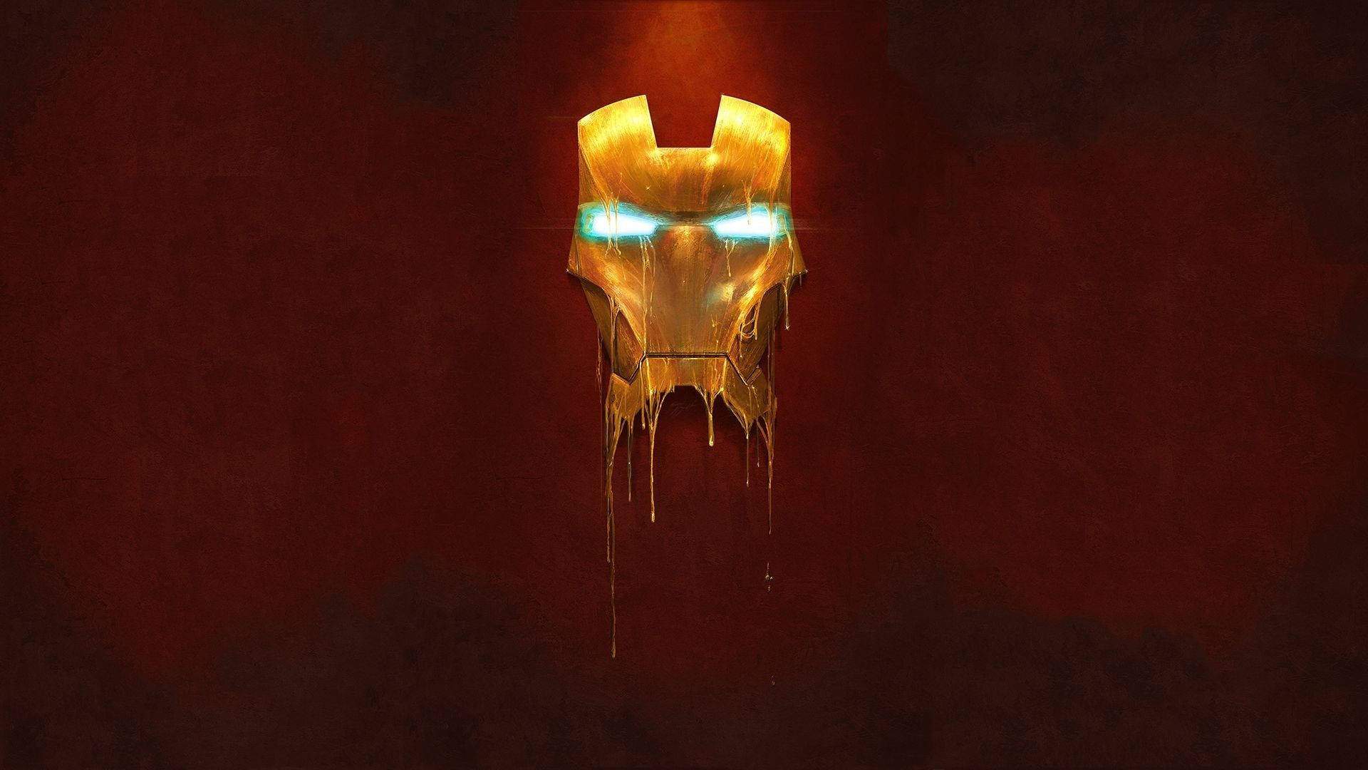 Natutunaw na Maskara ng Iron Man Wallpaper