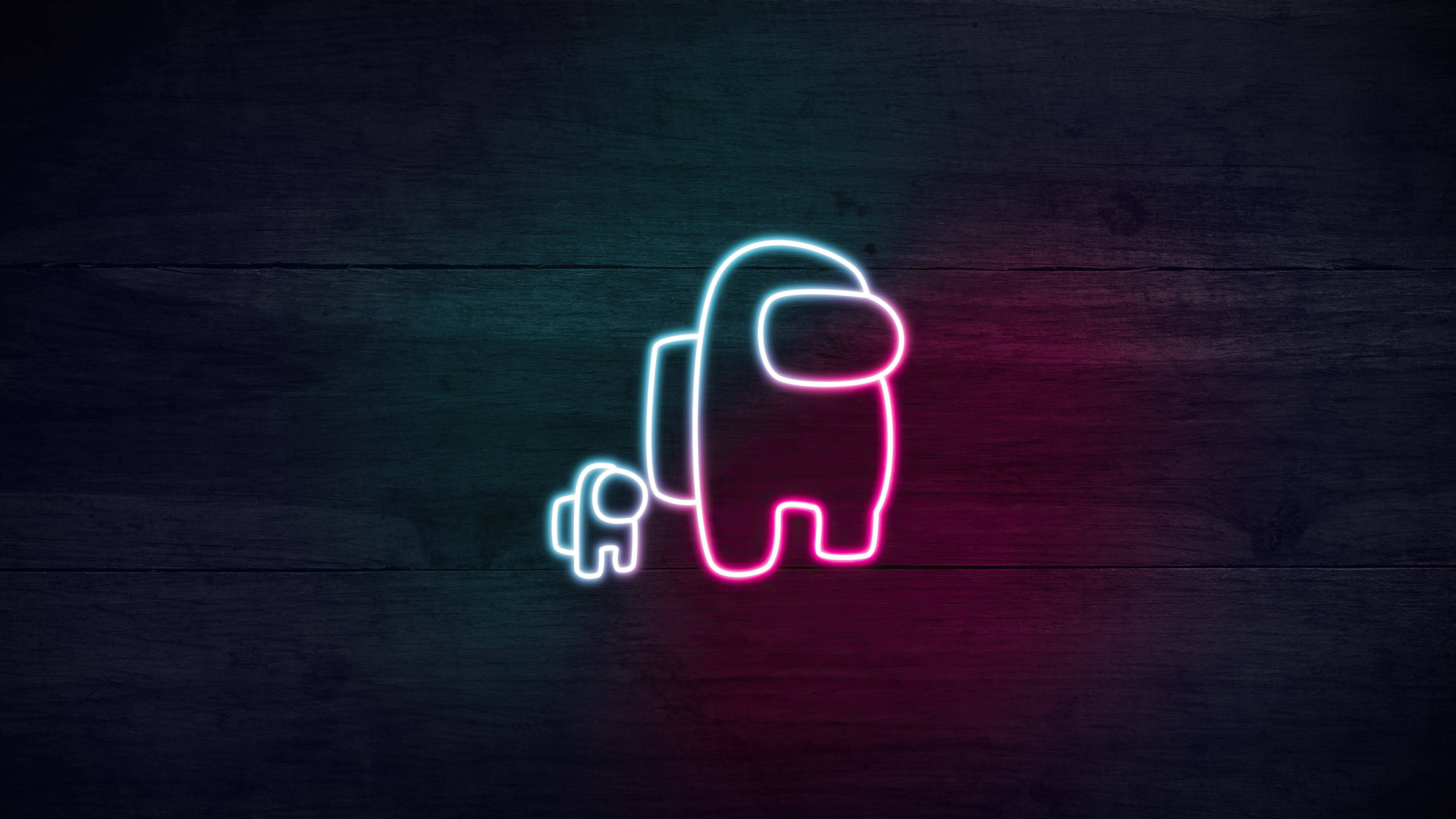Neon Aesthetic na Among US Wallpaper