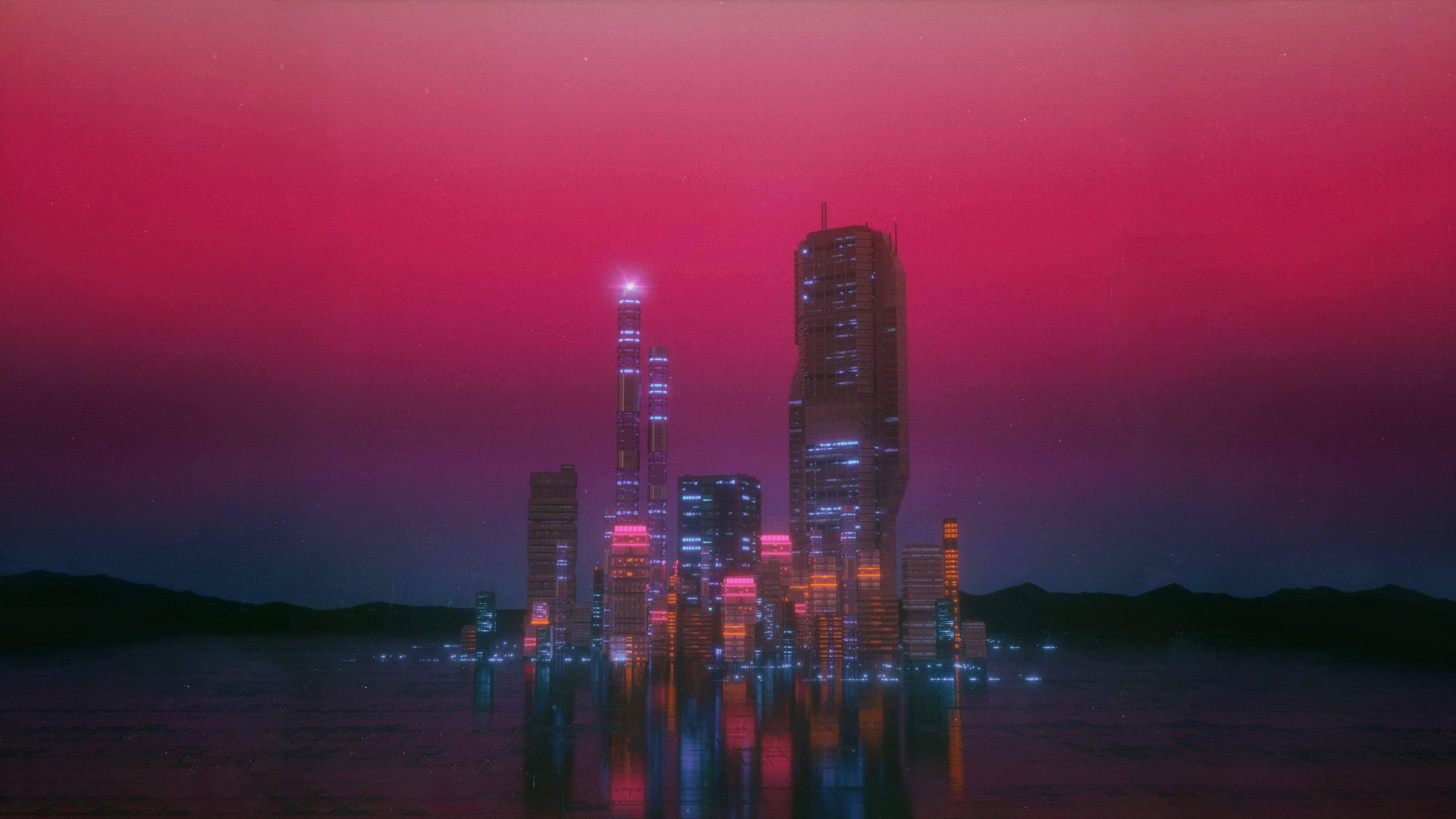 Neon City na Maka-Hype Wallpaper