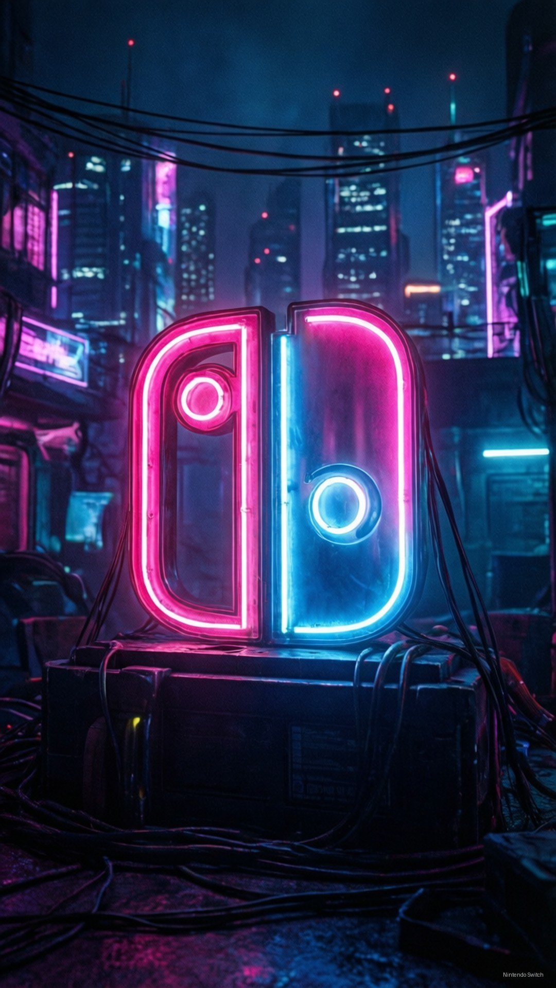Neon Logo ng Switch Wallpaper