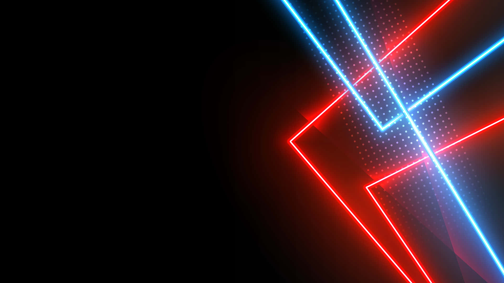 Neon na Asul at Pulang Linya Background Wallpaper