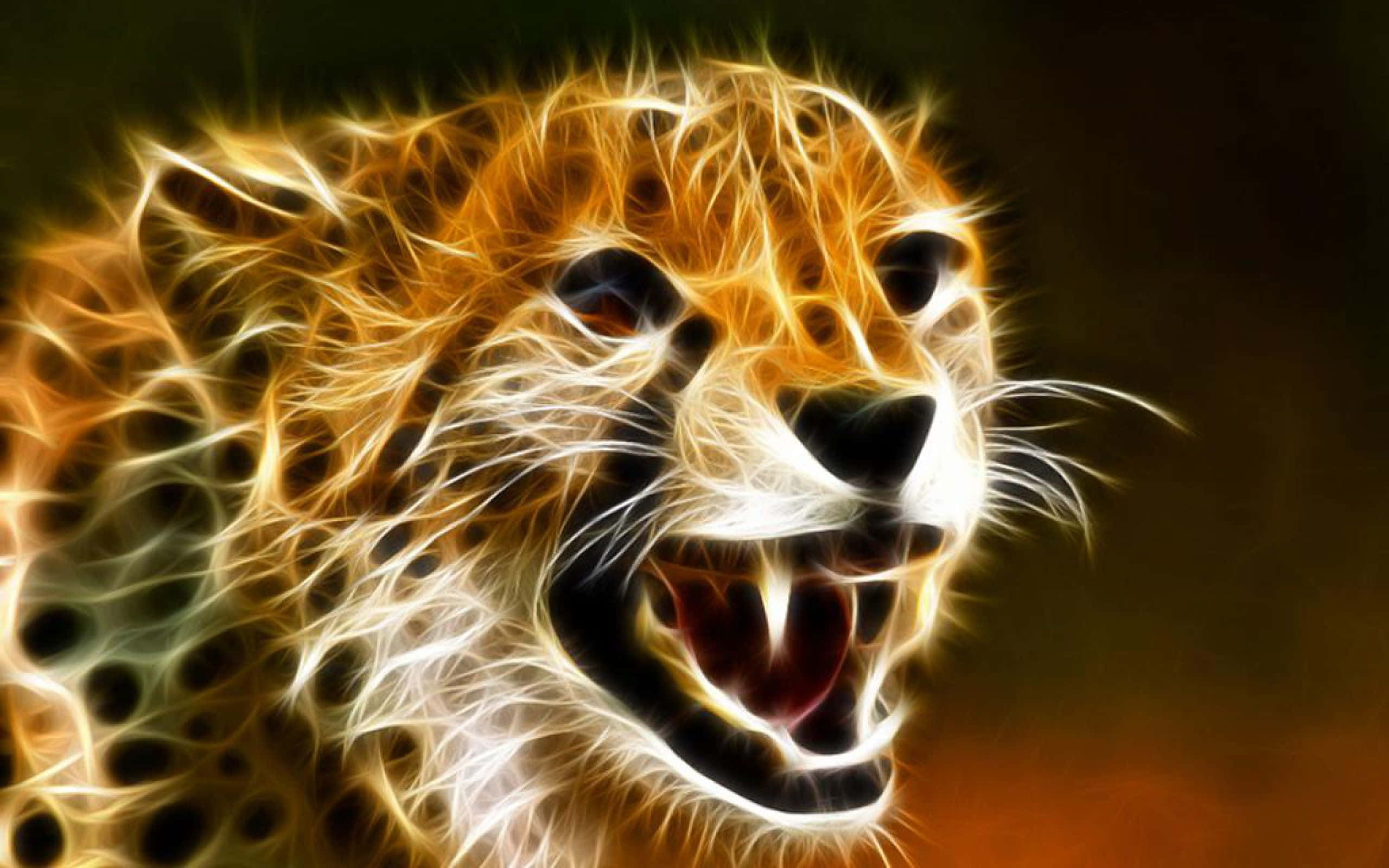 Neon na Mabangis na Cheetah Wallpaper