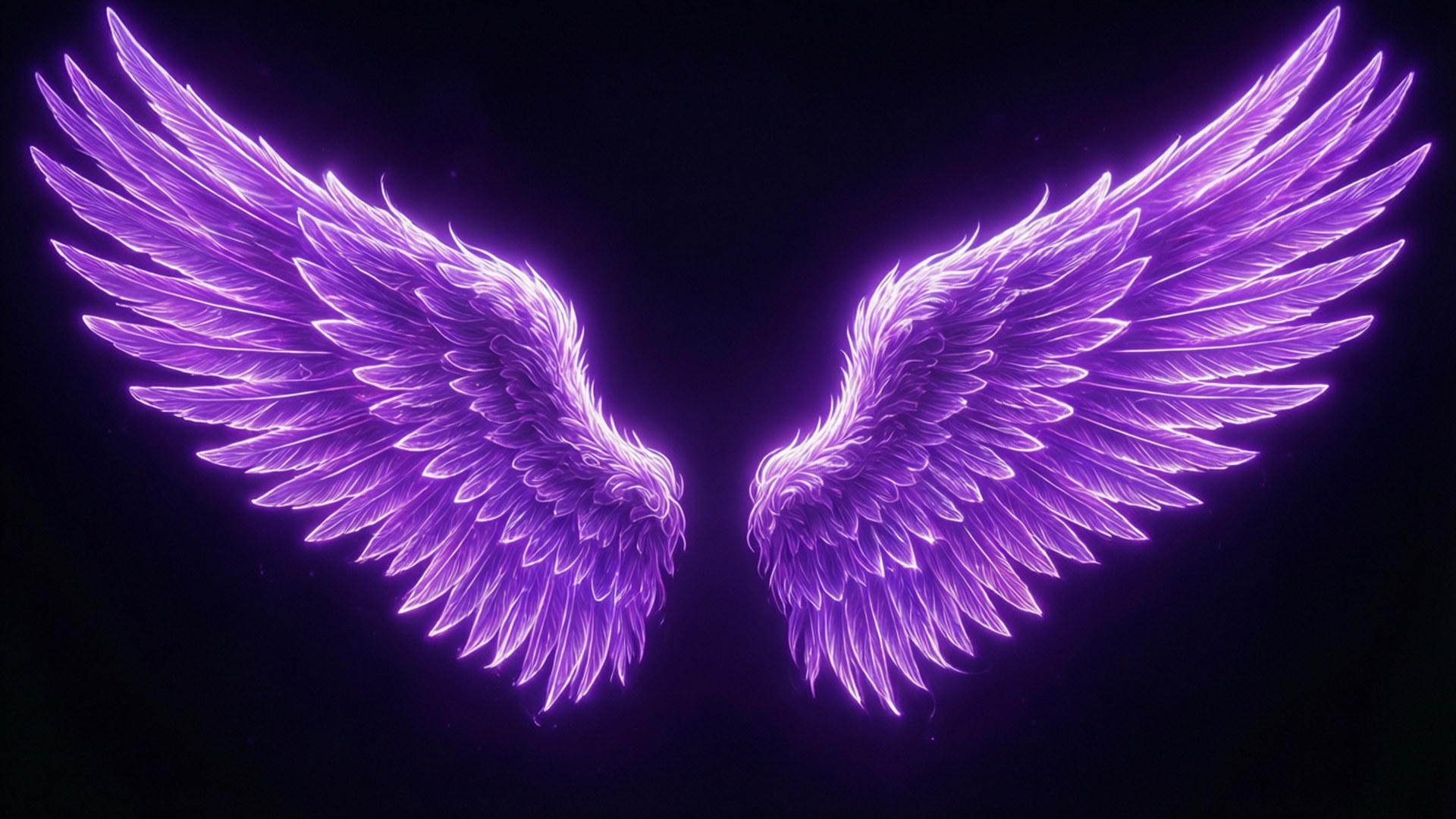 Neon na Pakpak ng Anghel Wallpaper