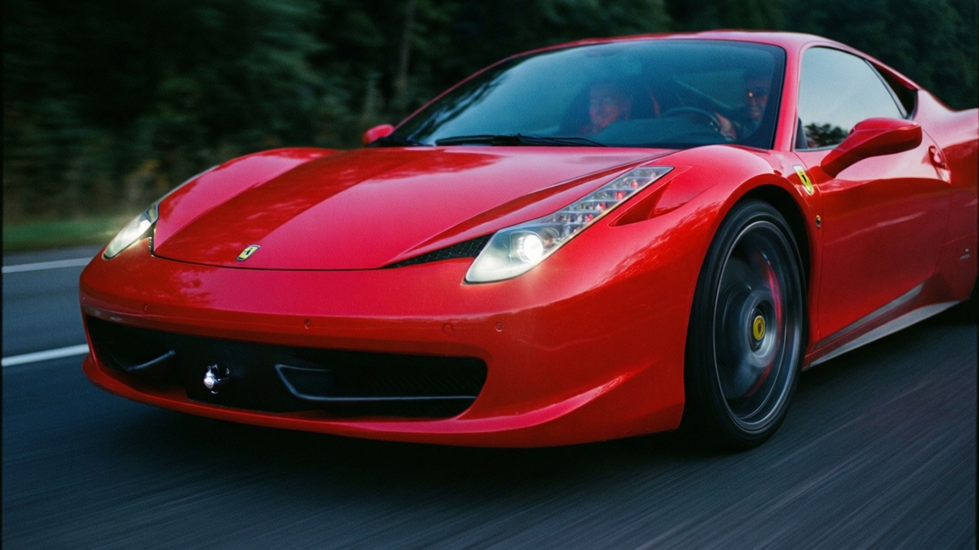Neon na Pulang Sports Car Wallpaper
