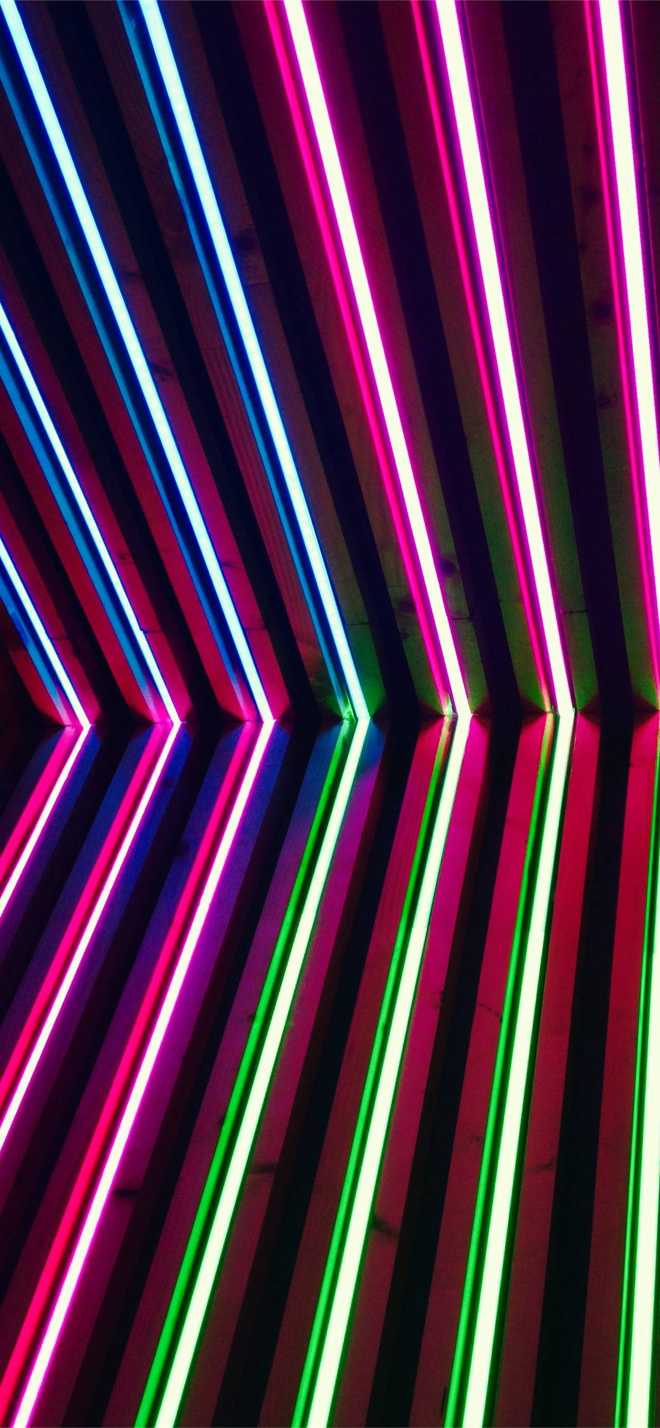 Neon Purple iPhone Tube Lights Wallpaper