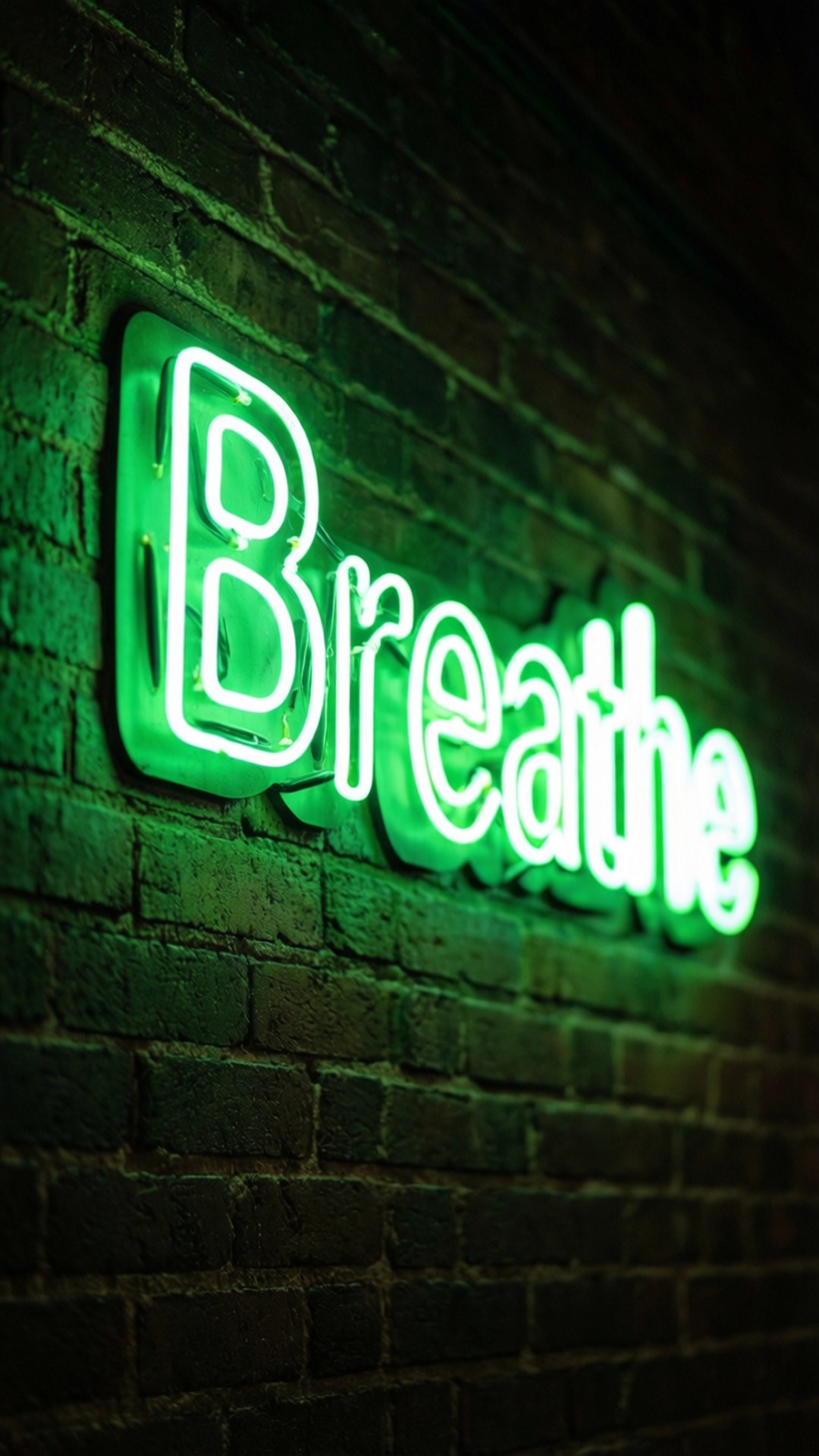 Neon Sign na Breathe Wallpaper