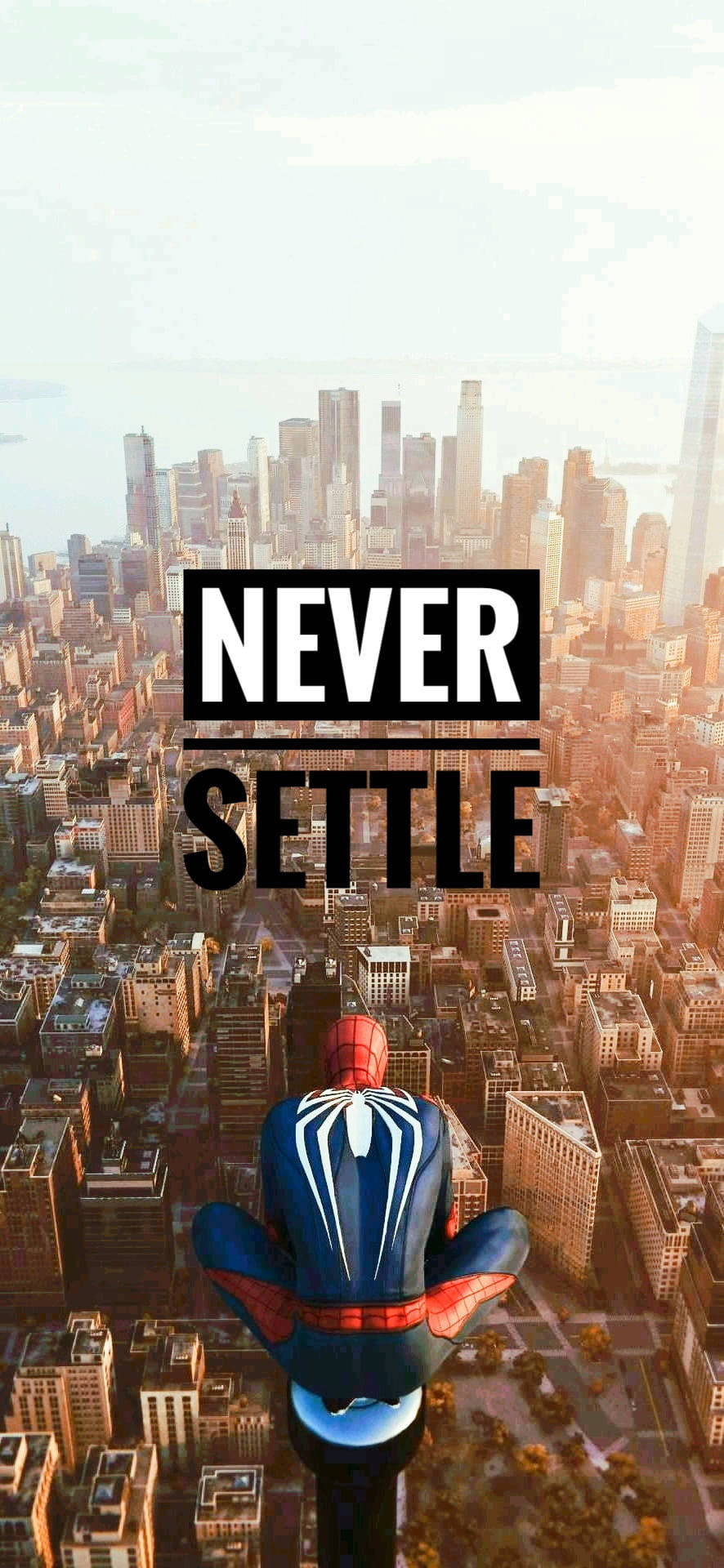 Never Settle New York Background Wallpaper