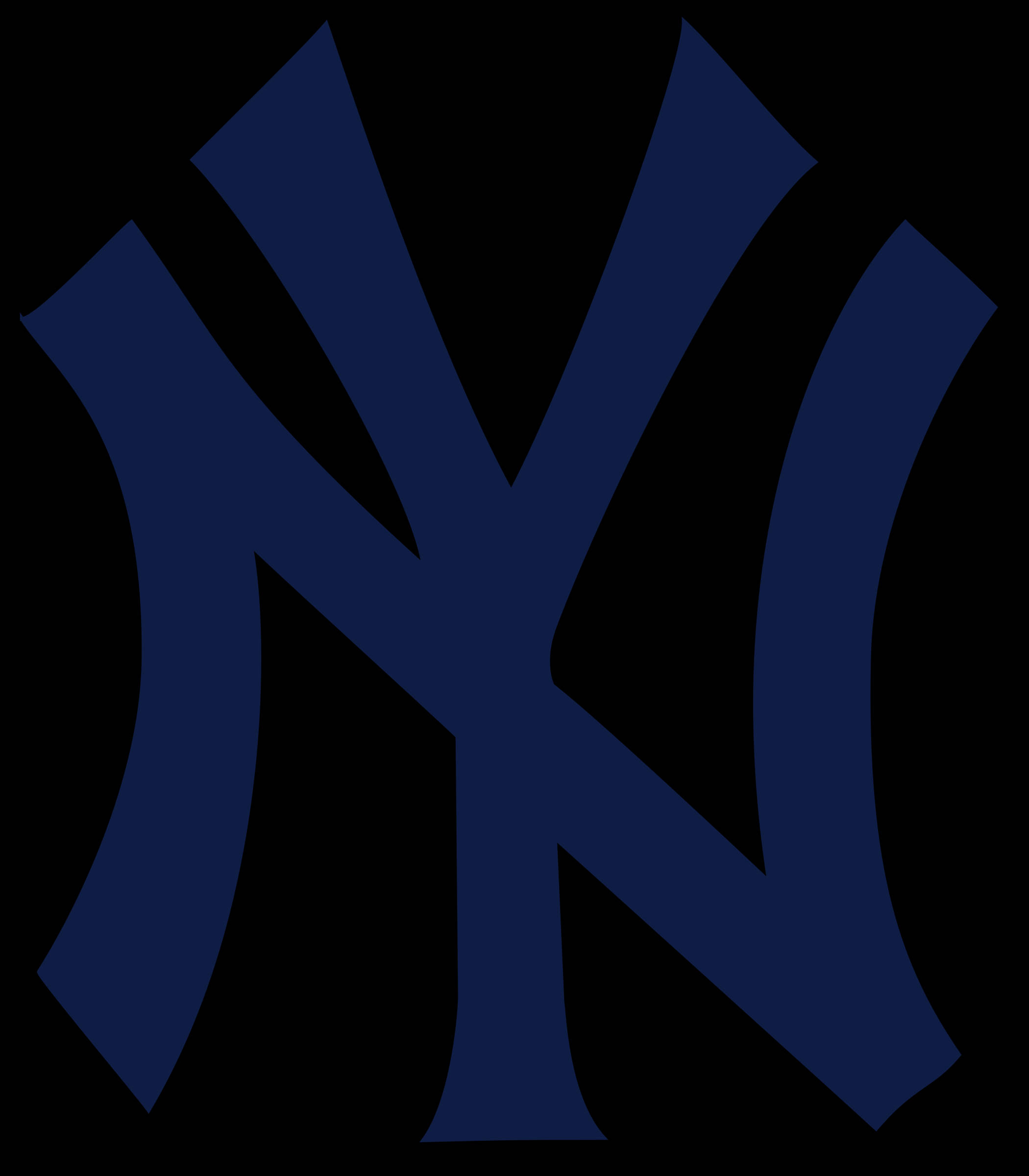New York Yankees Asul na NY Logo Vector Wallpaper