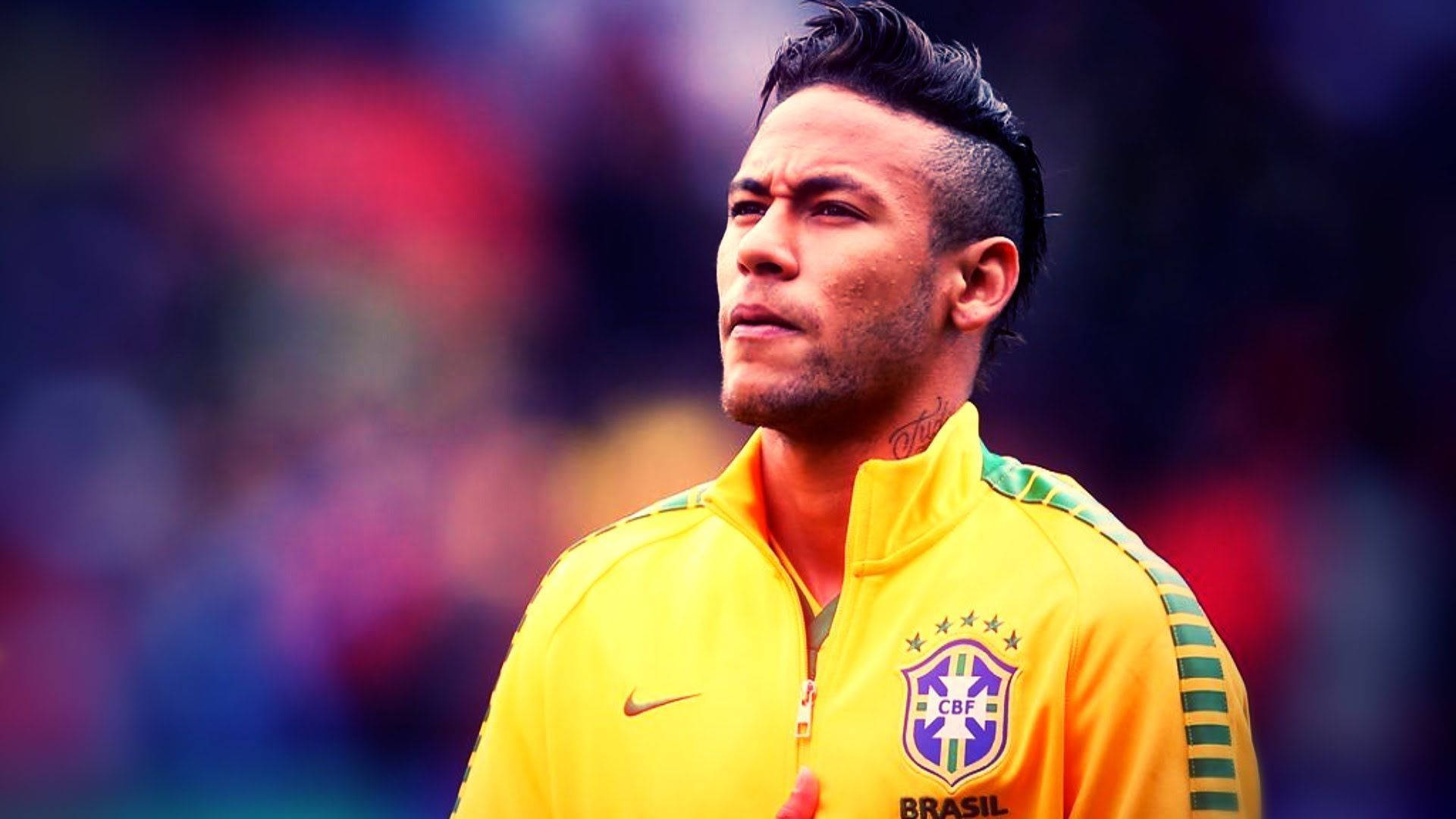 Neymar Jr. naka-CBF jersey Wallpaper