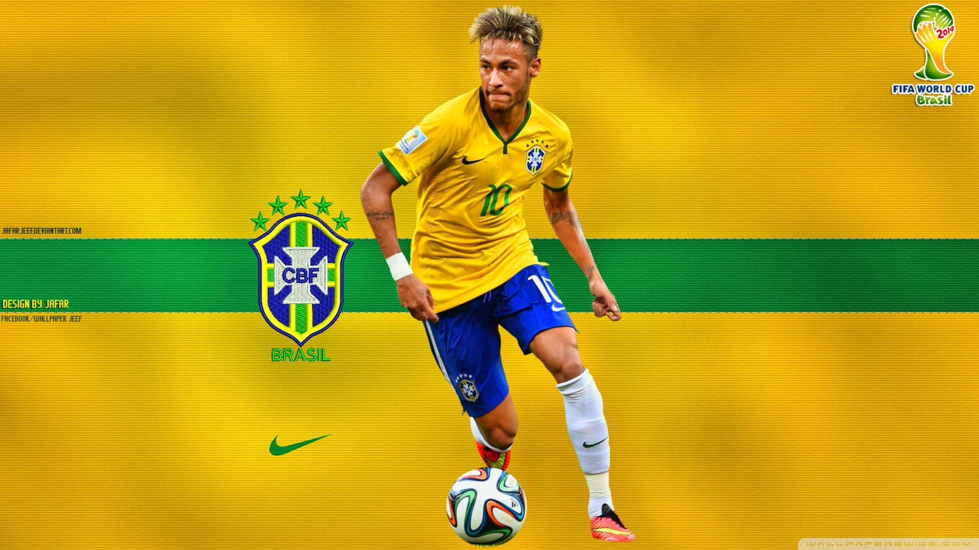 Neymar Jr para sa Brazil Wallpaper