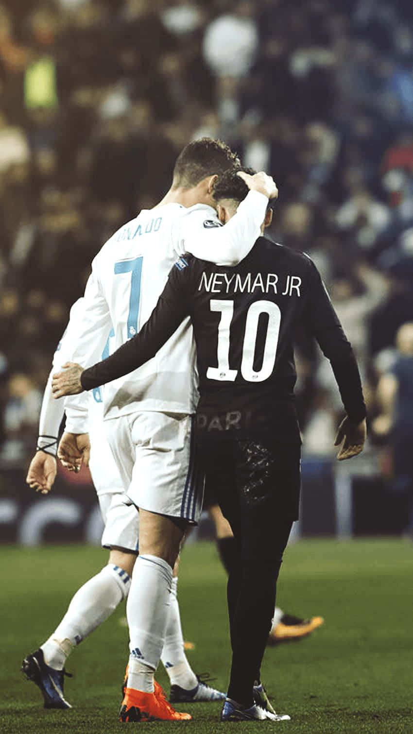 Neymar Nakayakap sa Kalaban iPhone Wallpaper