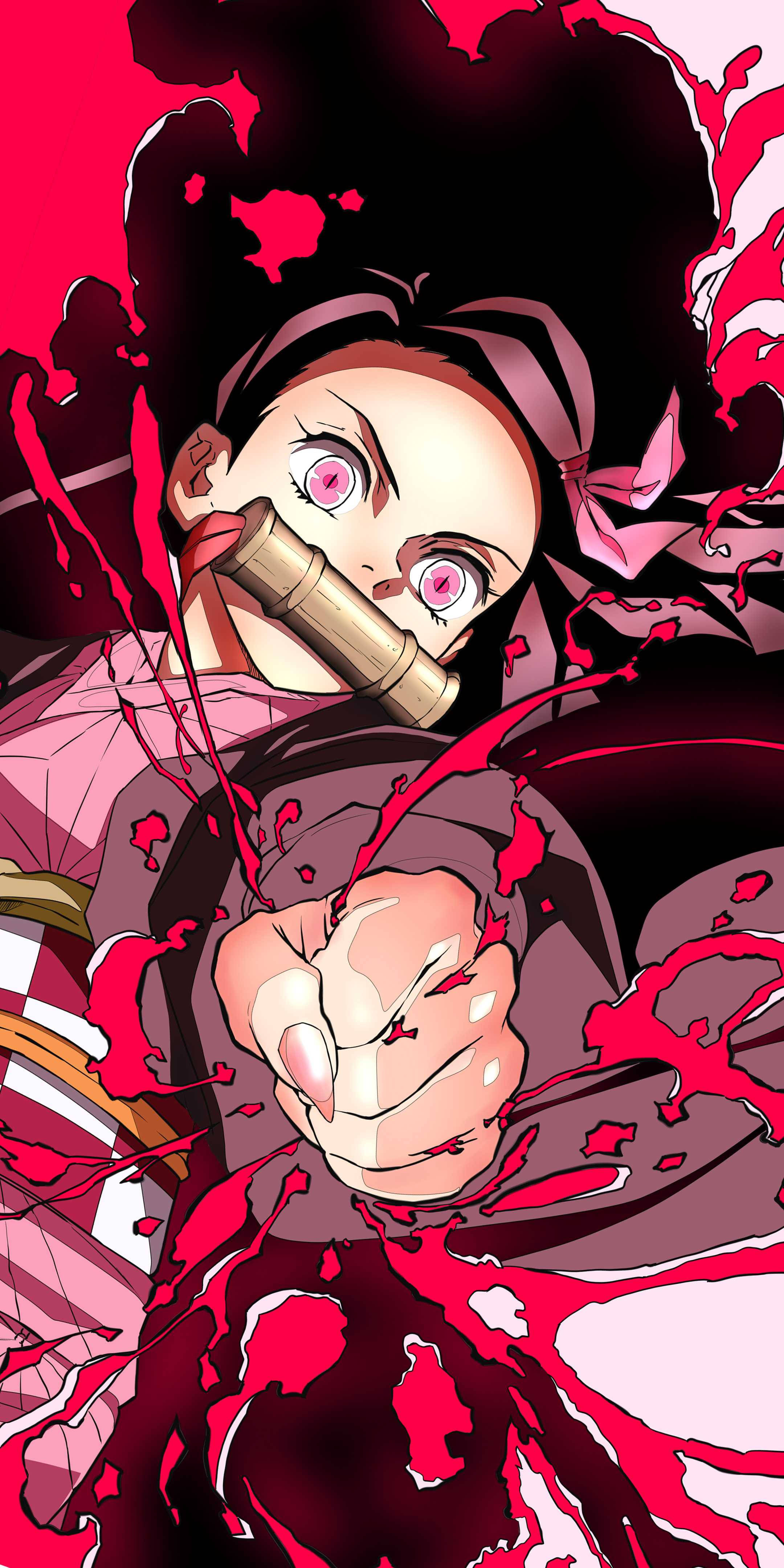 Nezuko Dugo Demon Slayer iPhone Wallpaper