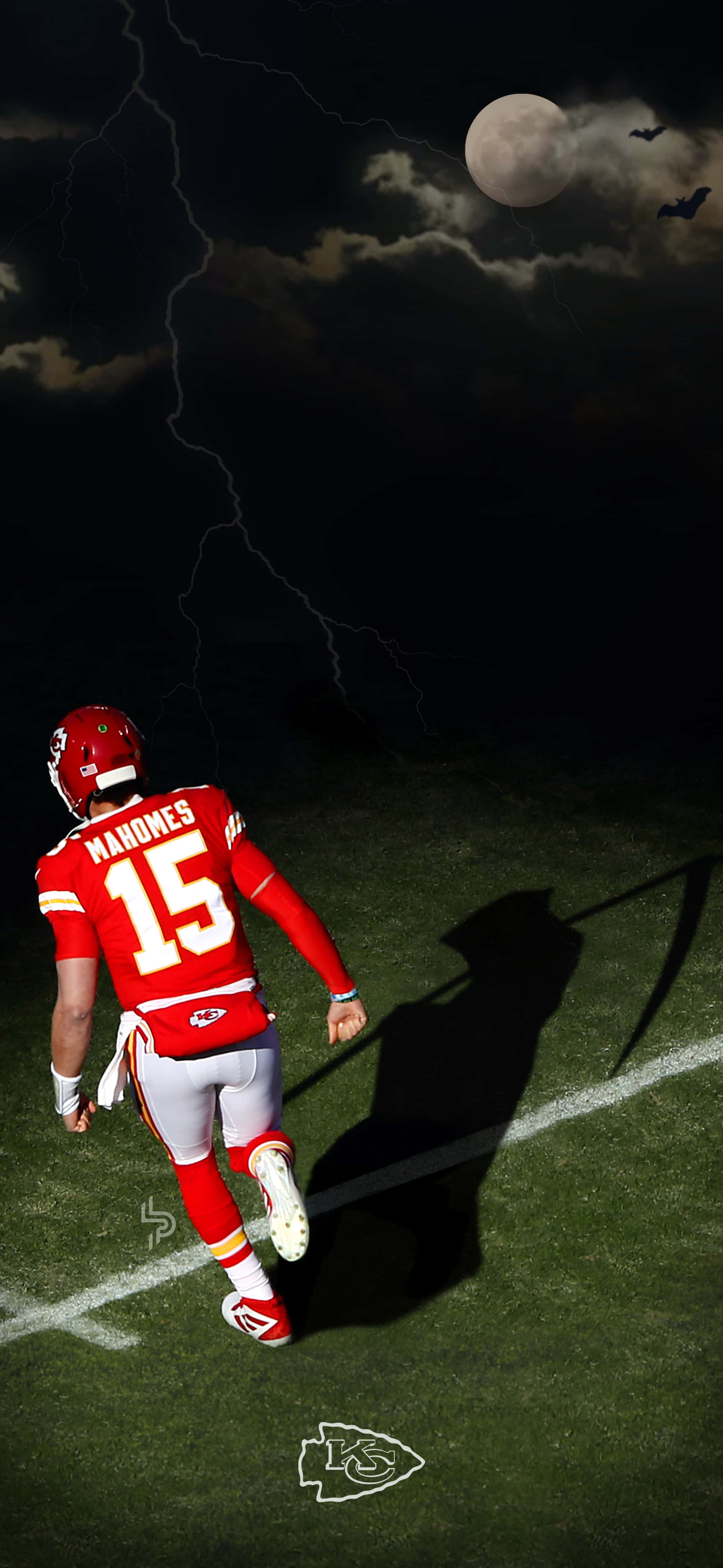 NFL's Pat Mahomes on the phone Wallpaper
