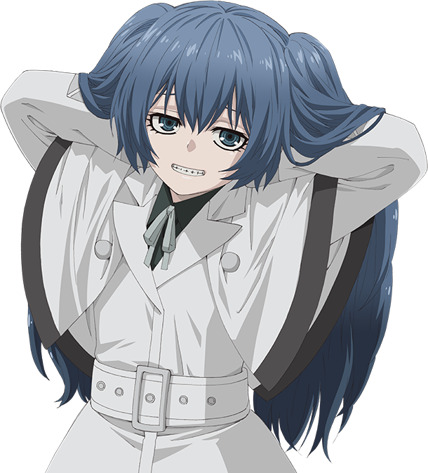Ngiting Anime na May Asul na Buhok Wallpaper