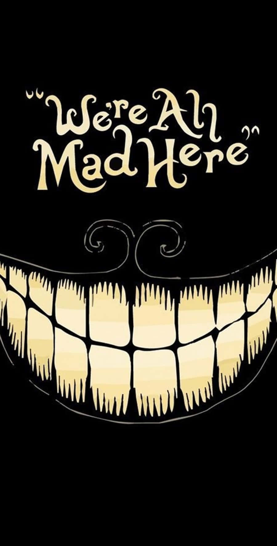 Ngiting Cheshire Cat Nakakatawang Pang-adultong Phone Wallpaper
