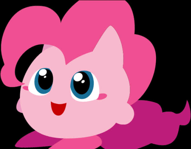 Ngiting may Kulay Rosas na Animated na Karakter Wallpaper