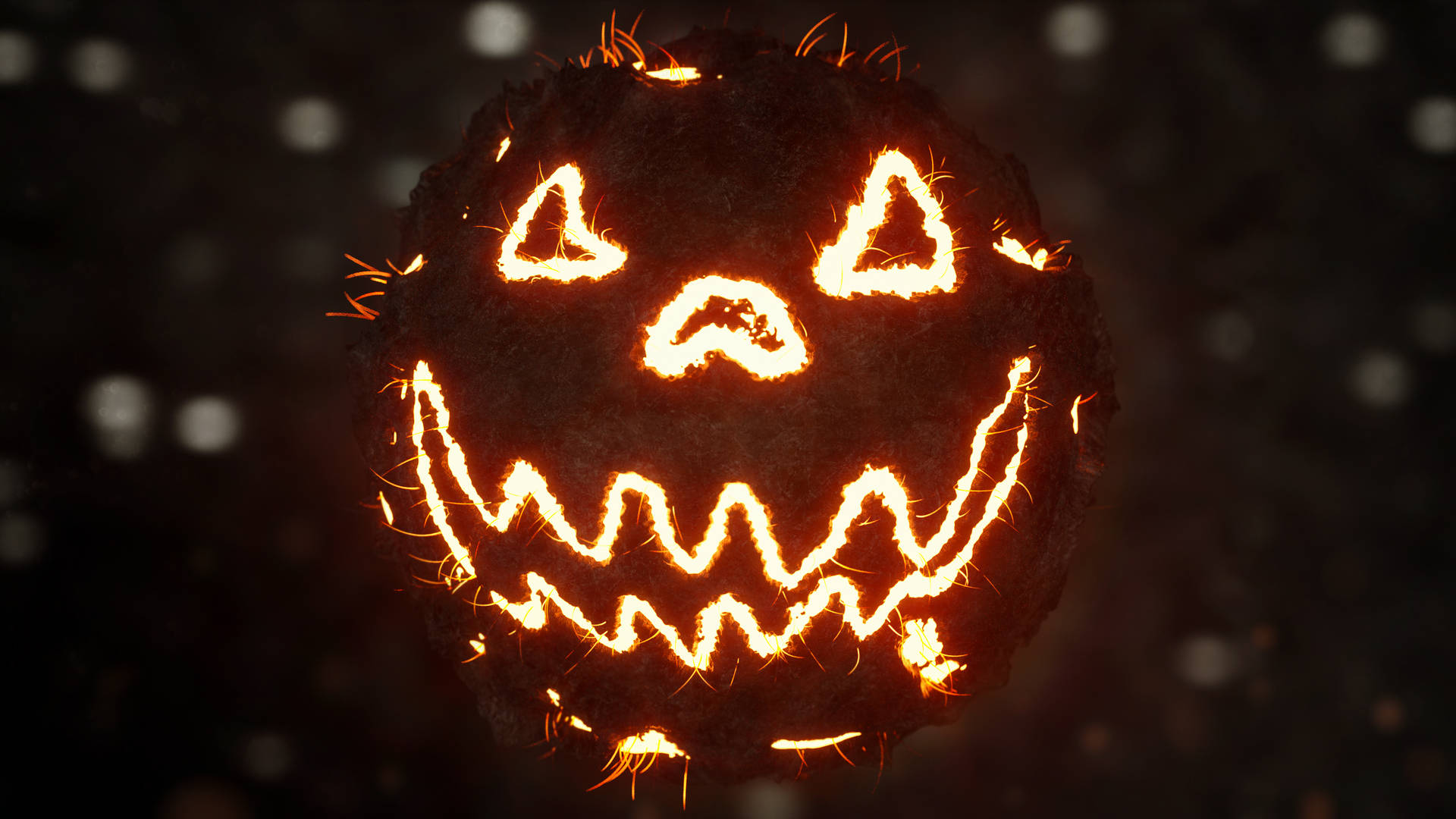 Ngiting Neon ng Jack-o'-lantern Wallpaper
