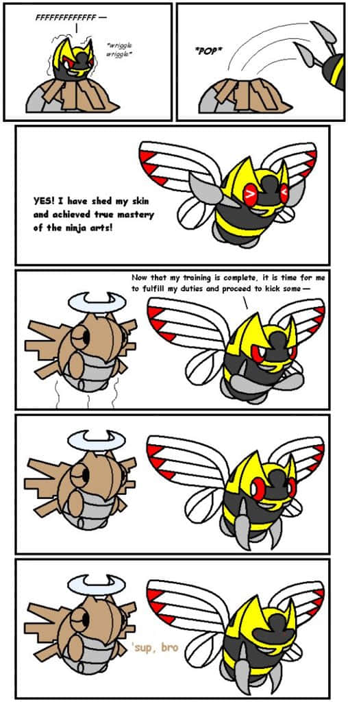Ninjask at Shedinja Comic Strip Wallpaper