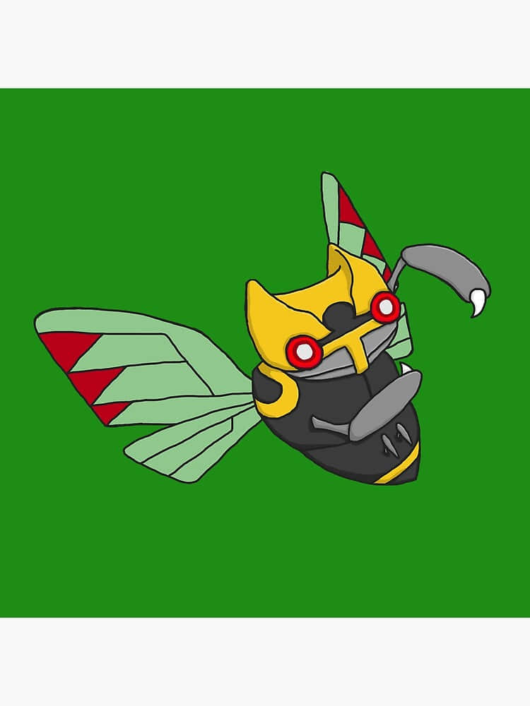 Ninjask na may Luntiang Background Wallpaper