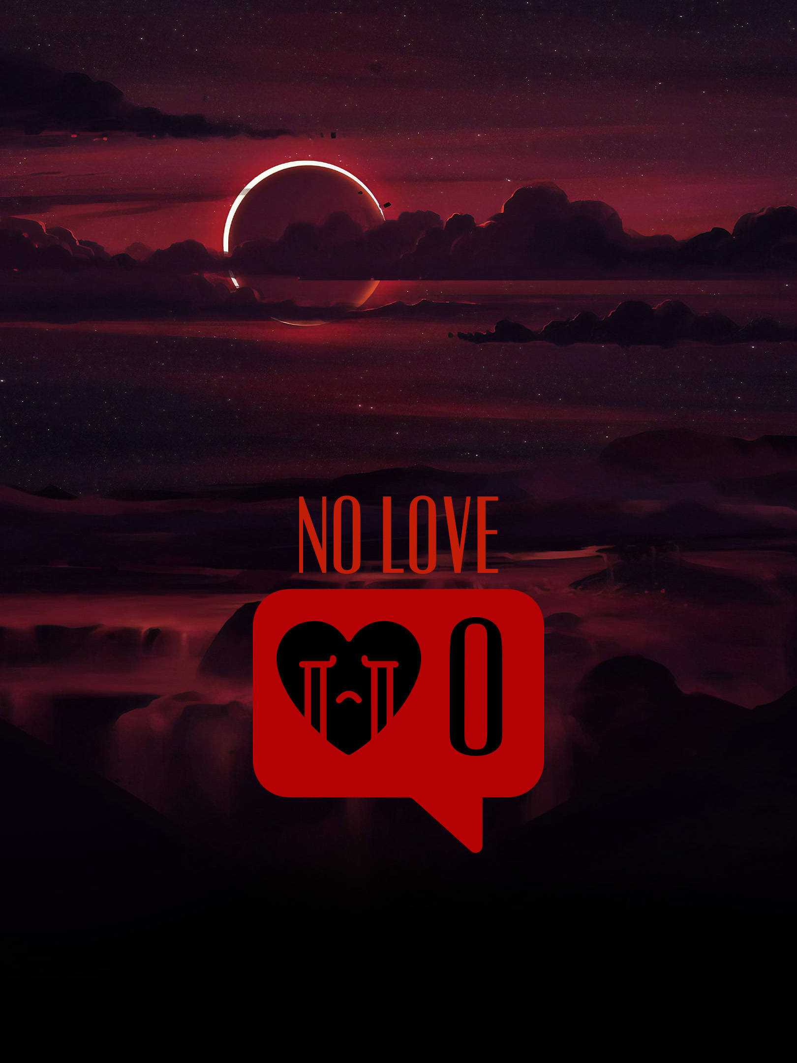 No Love na Umiiyak na Pusong Emoji Wallpaper