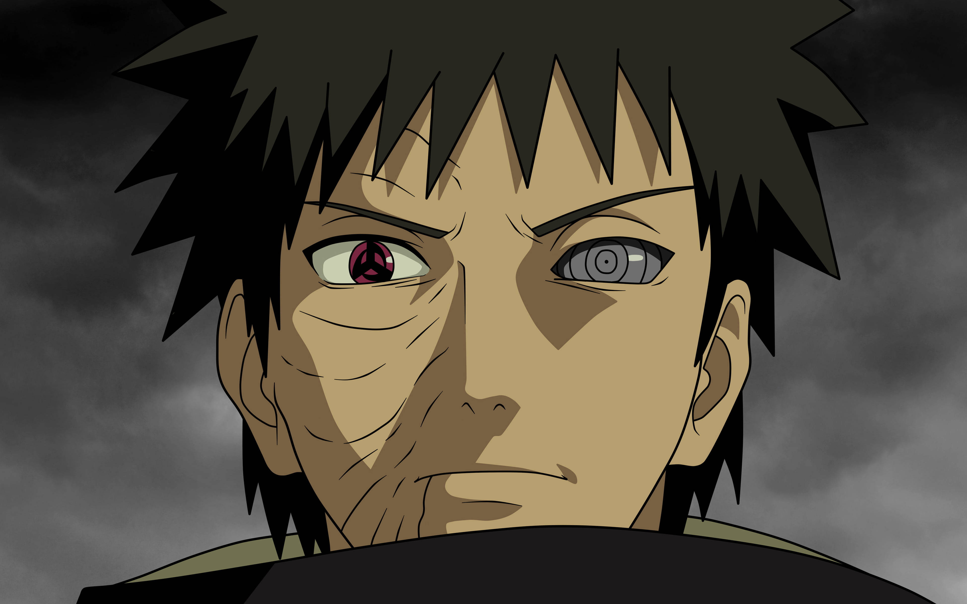 Obito Uchiha na Aktibadong mga Mata 4K Wallpaper