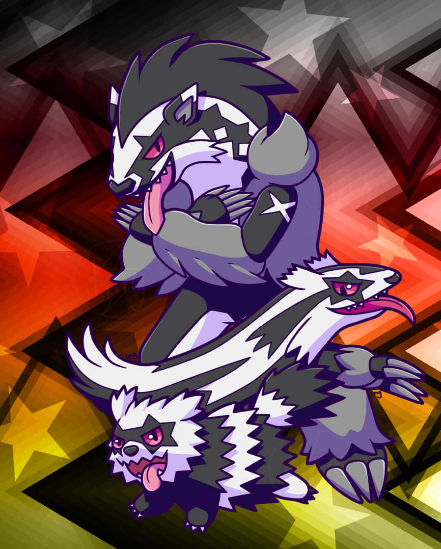 Obstagoon, Zigzagoon, at Linoone Wallpaper