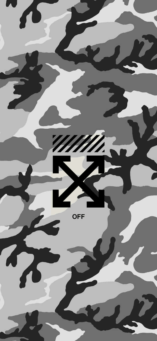 Off White iPhone Camouflage Pattern Wallpaper