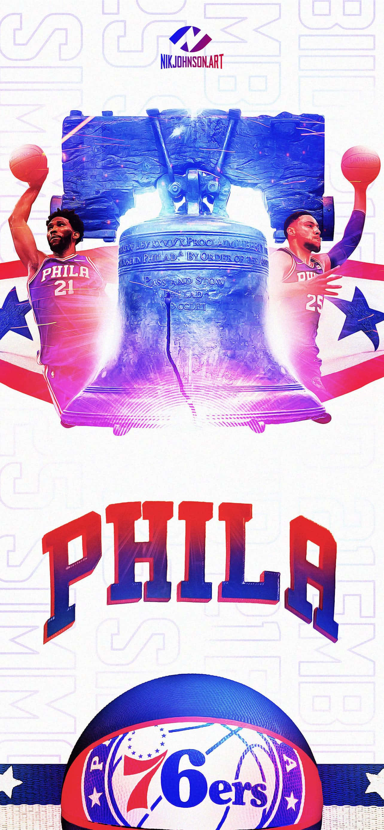Opisyal na 76ers iPhone Wallpaper