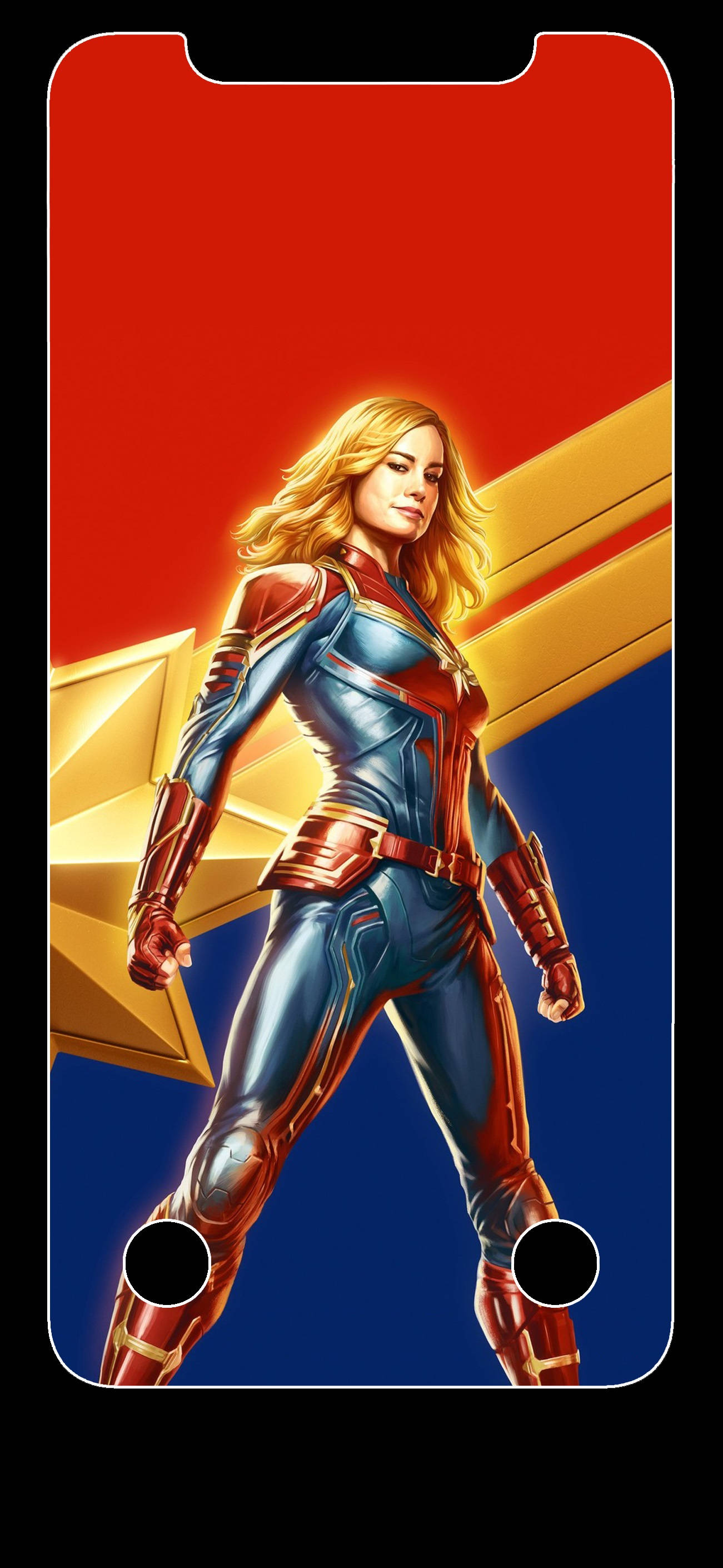 OLED 4K Captain Marvel On Symbol Wallpaper