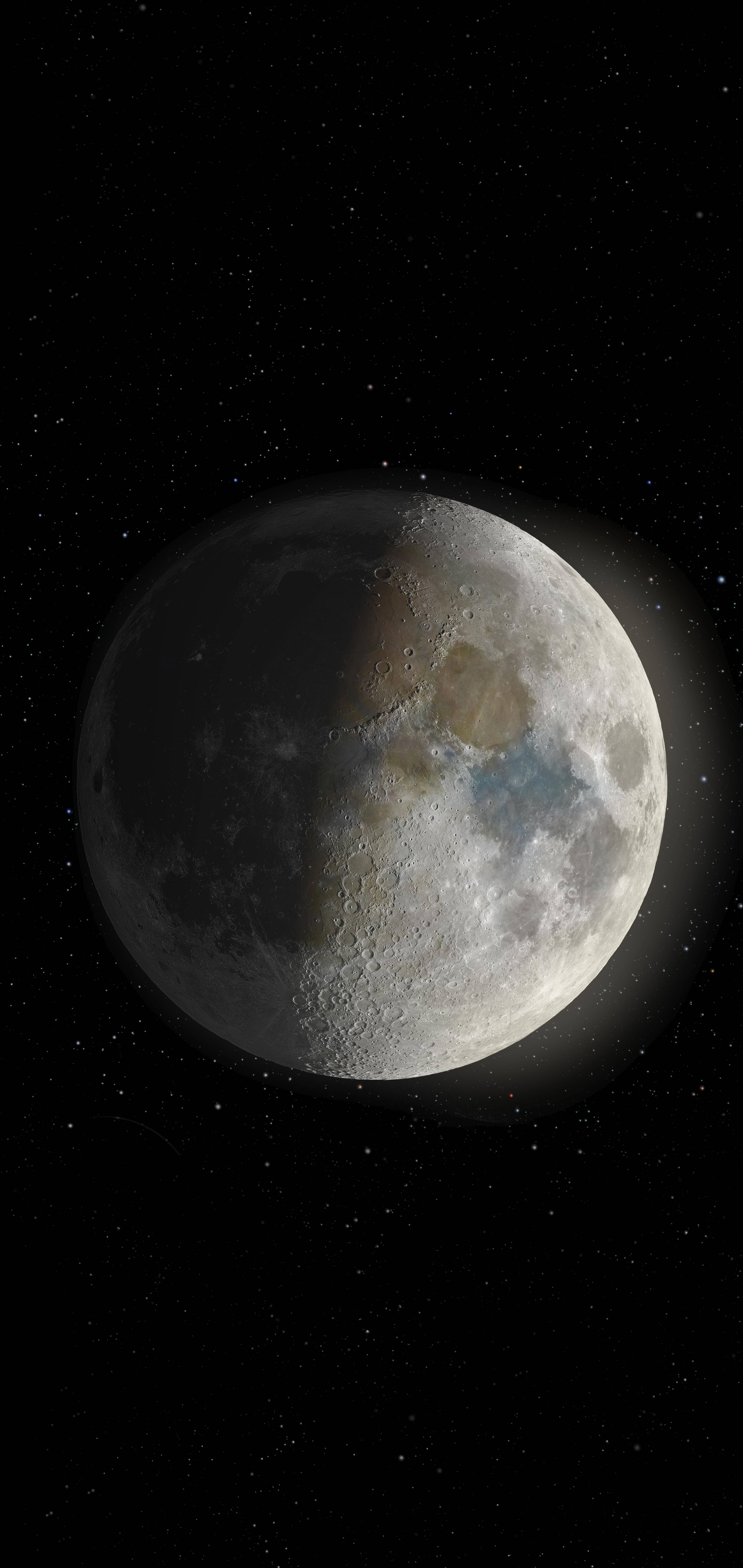 OLED 4K Moon In Shadows Wallpaper