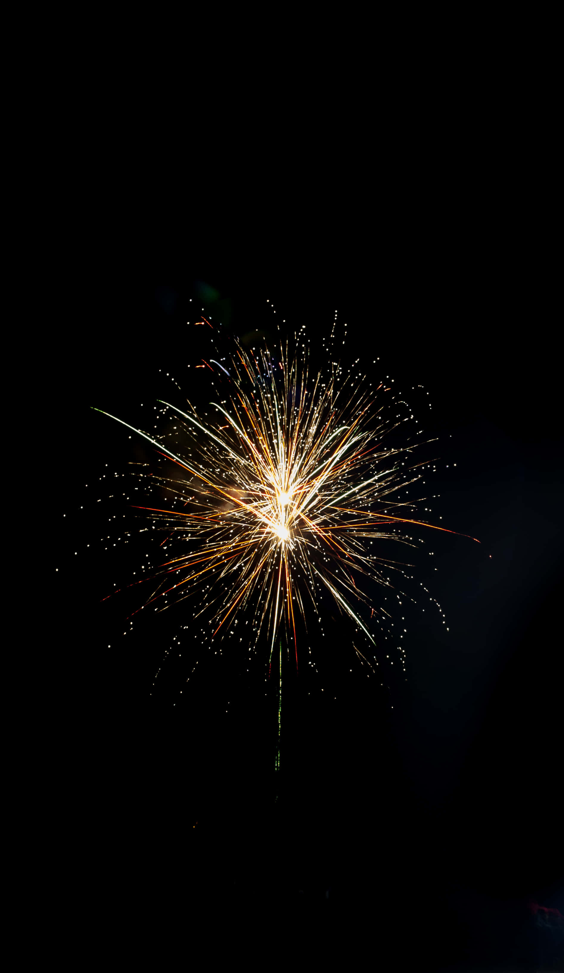 One Golden Fireworks Picture Wallpaper
