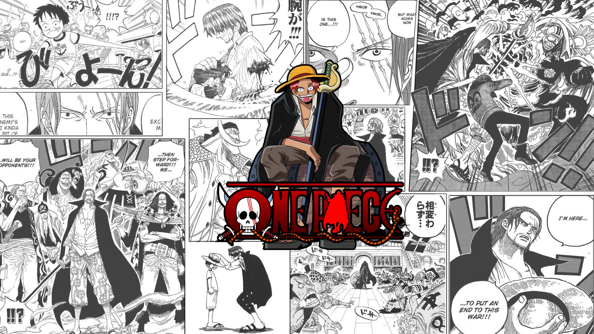 One Piece 4K Fan Art ni Shanks Wallpaper