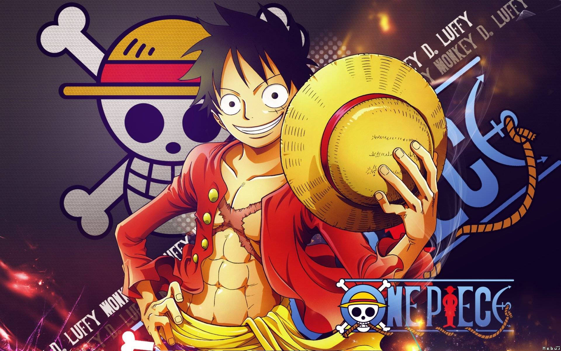 One Piece Luffy na may Bungo ni Chopper Wallpaper