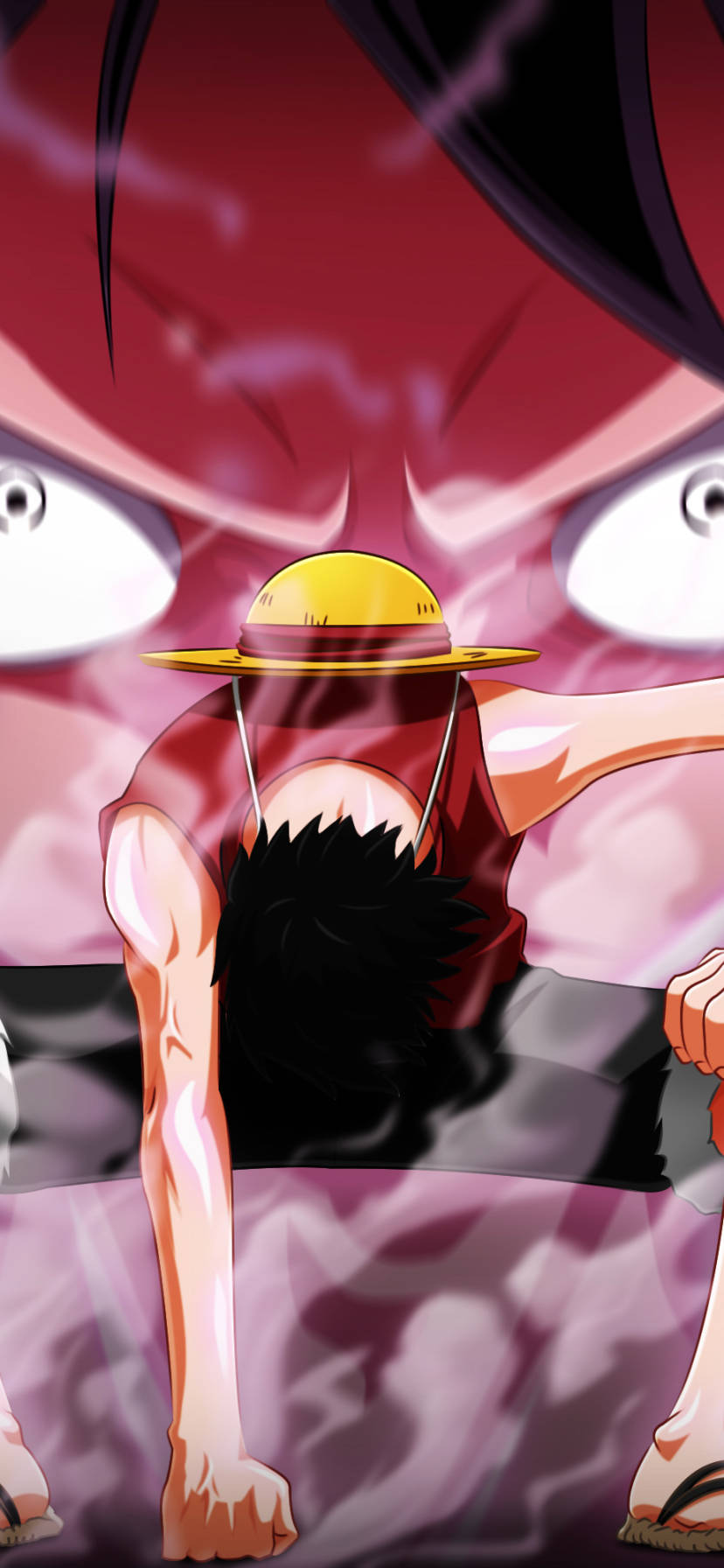 One Piece Phone Luffy Puno Sa Lupa Wallpaper
